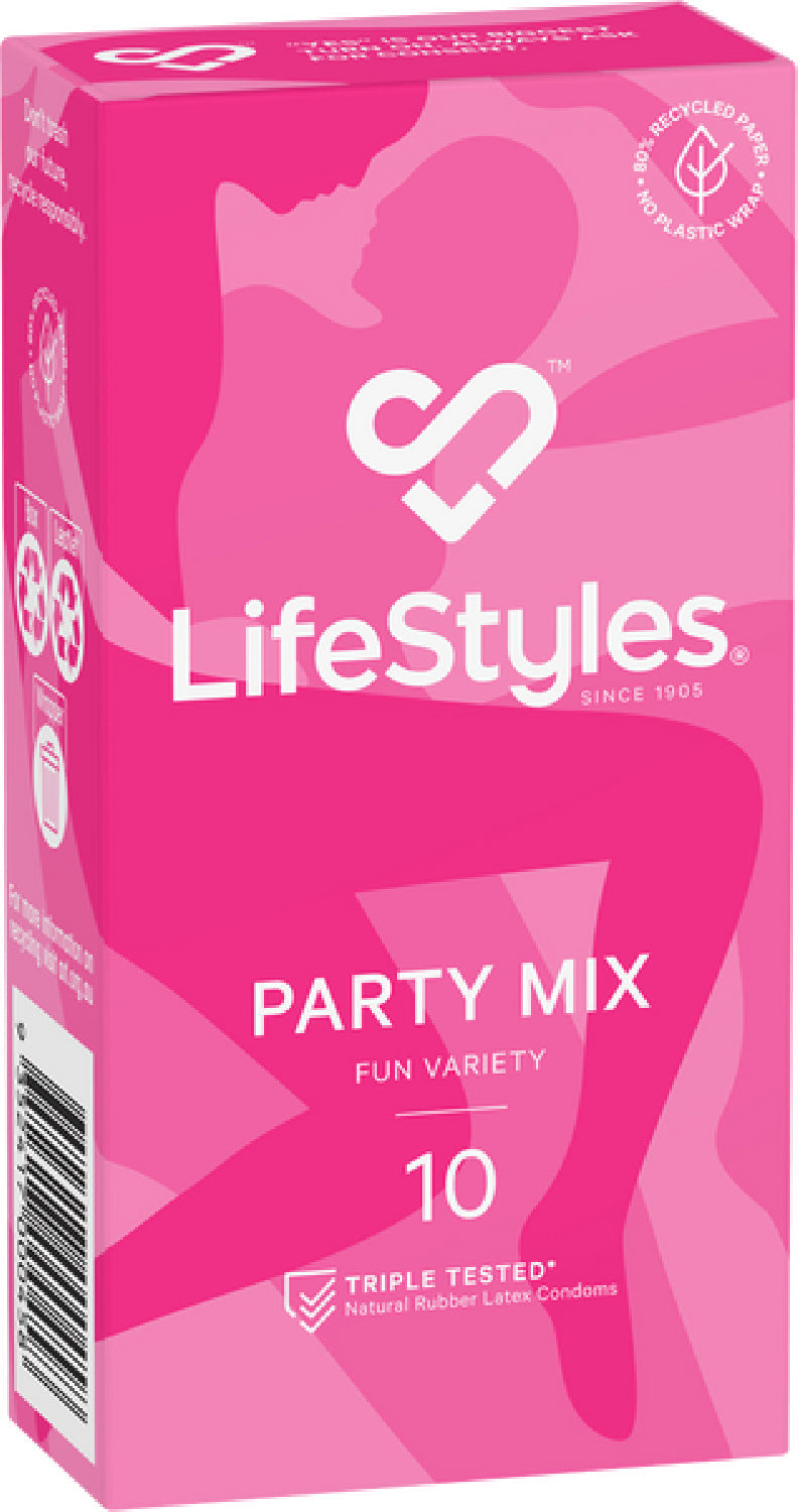 LifeStyles Party Mix – Assorted Flavored Textured Condoms 10 Pack > Essentials > Condoms Main image