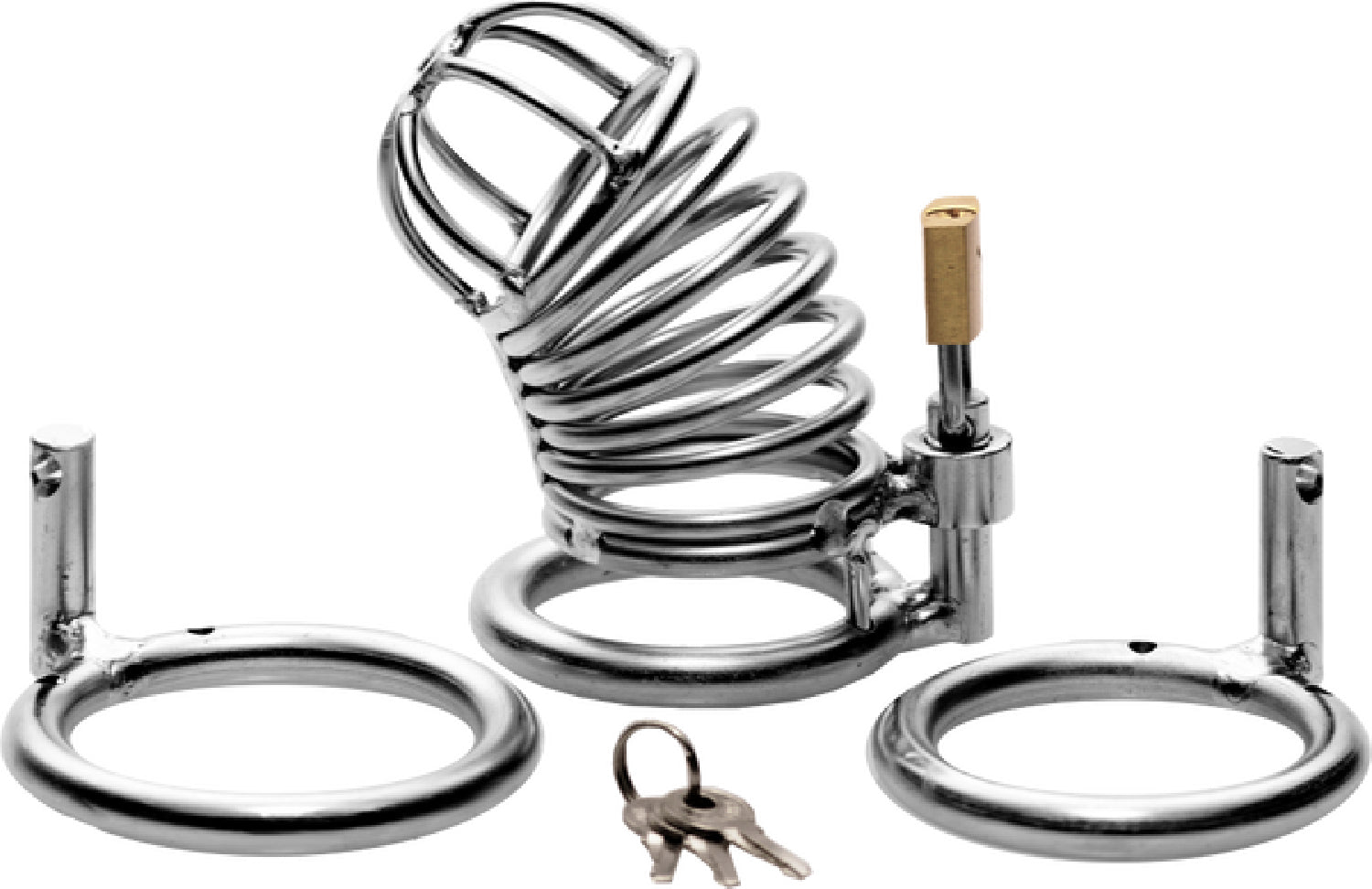 The Jail House Chastity Device – Male Locking Cage Chastity Device with Three Ring Sizes > Bondage Gear > Male Chastity