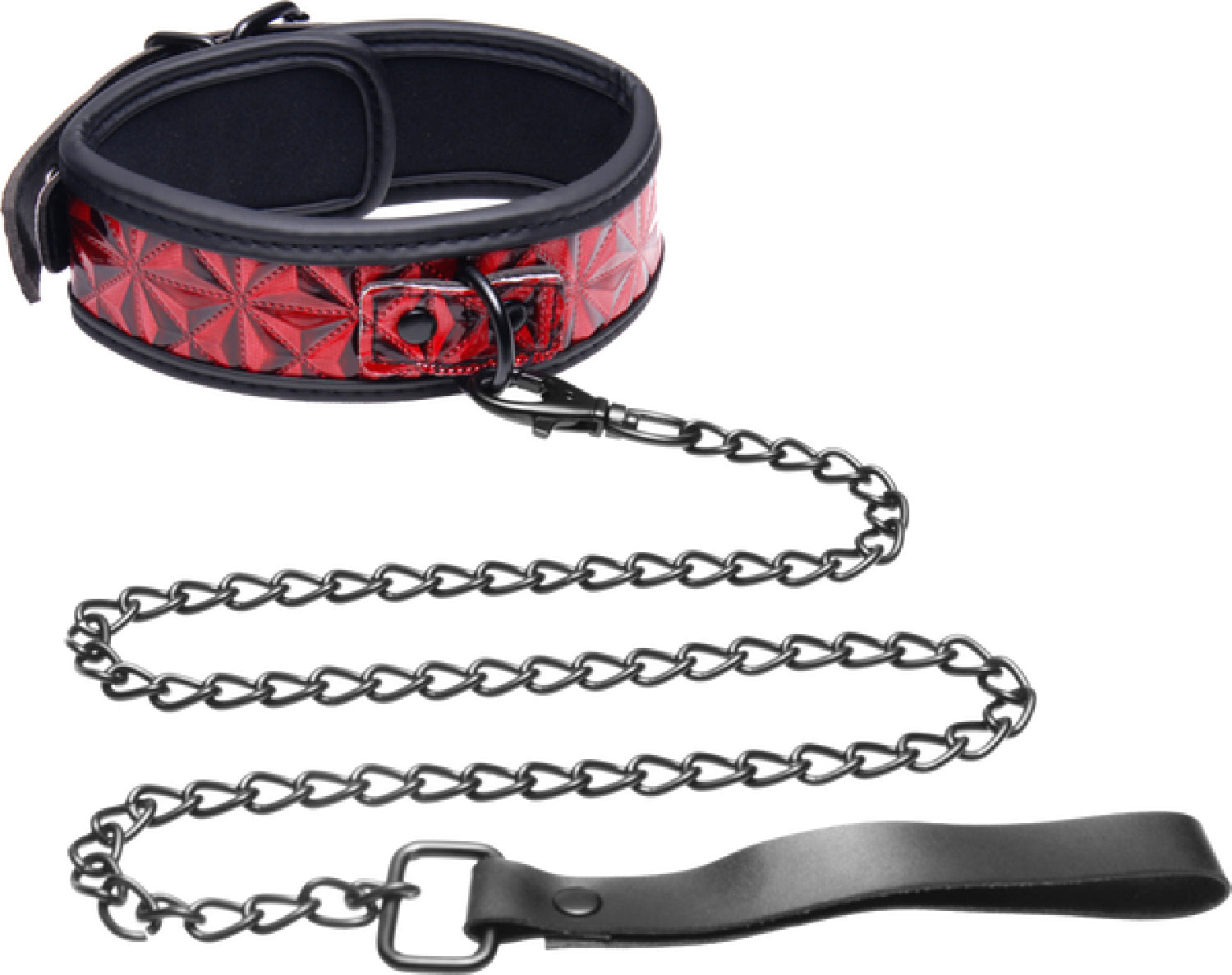Crimson Tied Collar With Leash – Adjustable Collar and Leash Set > Bondage Gear > Collars & Leashes Main image
