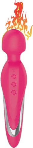 Rebel Warming Body Wand (Pink) – Rechargeable Silicone 7-Function Heating Vibrator > Sex Toys > Massage Wands