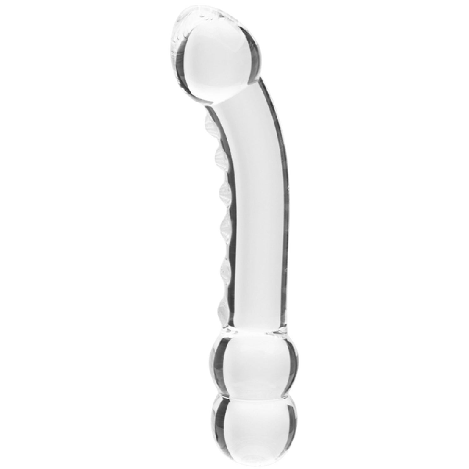 Celestial Ridge – 6.4 Inch Double-Ended Borosilicate Glass Dildo with Sculpted Ridges > Glass > Dildos