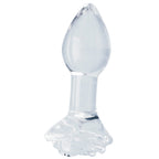 Clarity Utopian Bloom Handcrafted Glass 4.3 Inch Butt Plug > Glass > Dildos