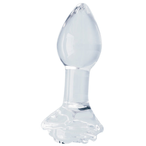 Clarity Utopian Bloom – 4.3 Inch Handcrafted Glass Butt Plug > Glass > Dildos