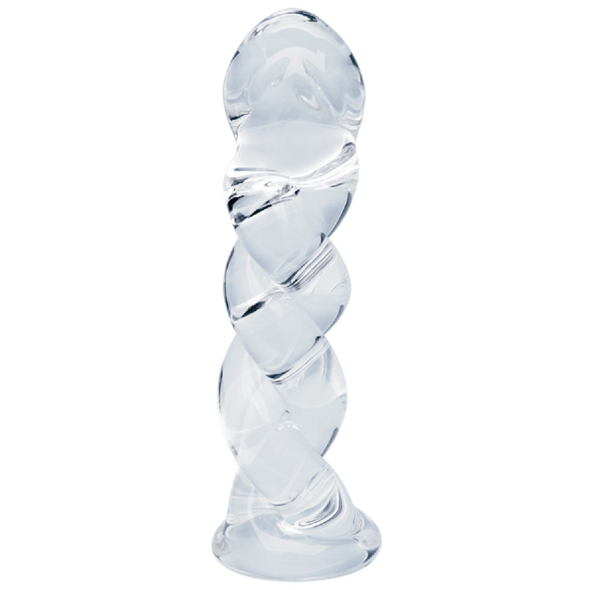 Seraphic Braid 5.7 Inch Borosilicate Glass Dildo Handblown Spiral Design Dildo > Glass > Dildos Main image
