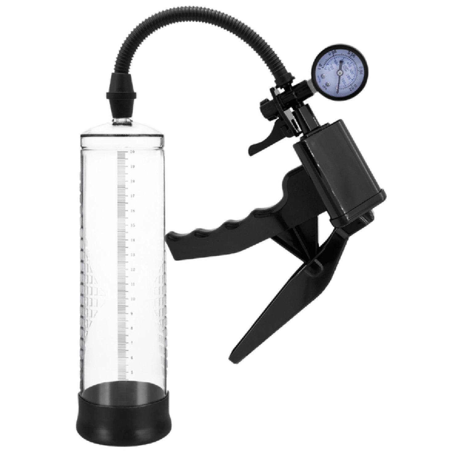 Vaczilla X10 Trigger Gauge Hand Grip – Penis Pump with Silicone Sleeve and Negative Pressure Gauge > Pumps > Penis Pumps