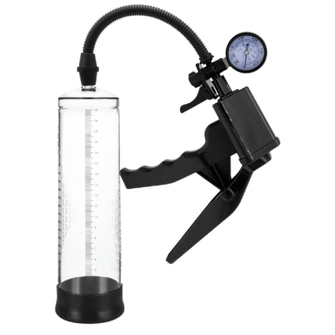 Vaczilla X10 Trigger Gauge Hand Grip – Penis Pump with Silicone Sleeve and Negative Pressure Gauge > Pumps > Penis Pumps