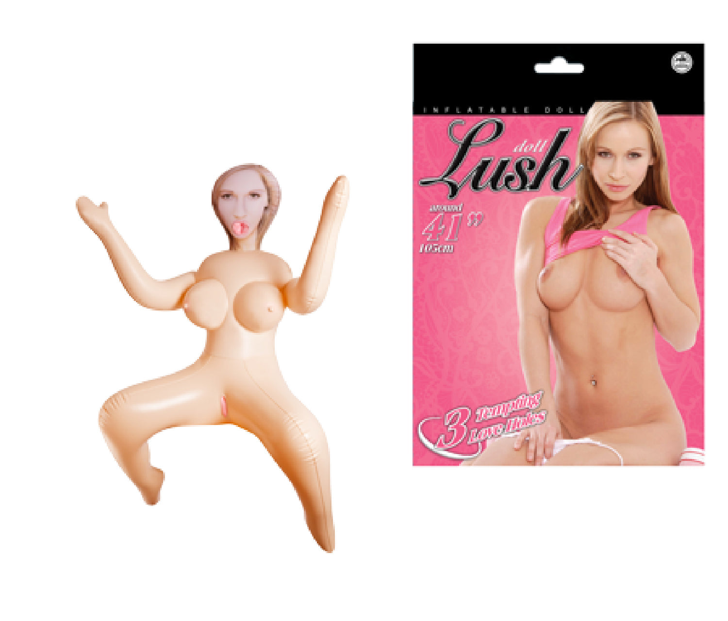 Lush Dolls Jessica S – Life-Size Inflatable Doll with Open Mouth and Perky Breasts > Sex Toys > Sex Dolls > Novelty Inflatables Main image