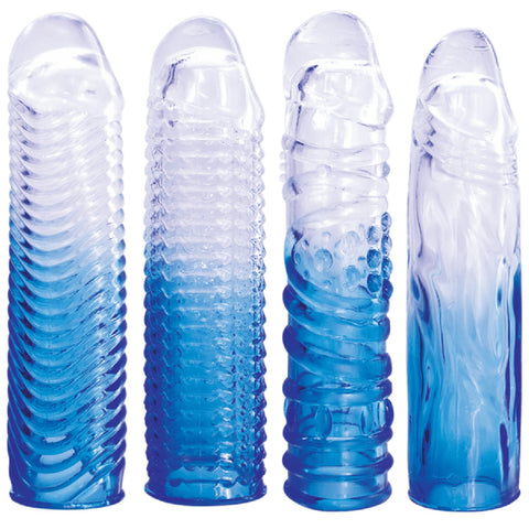 4 in 1 Extension Sleeve (Smoke) – Soft Flexible 7.5 Inch Sleeve > Sex Toys For Men > Penis Sleeves