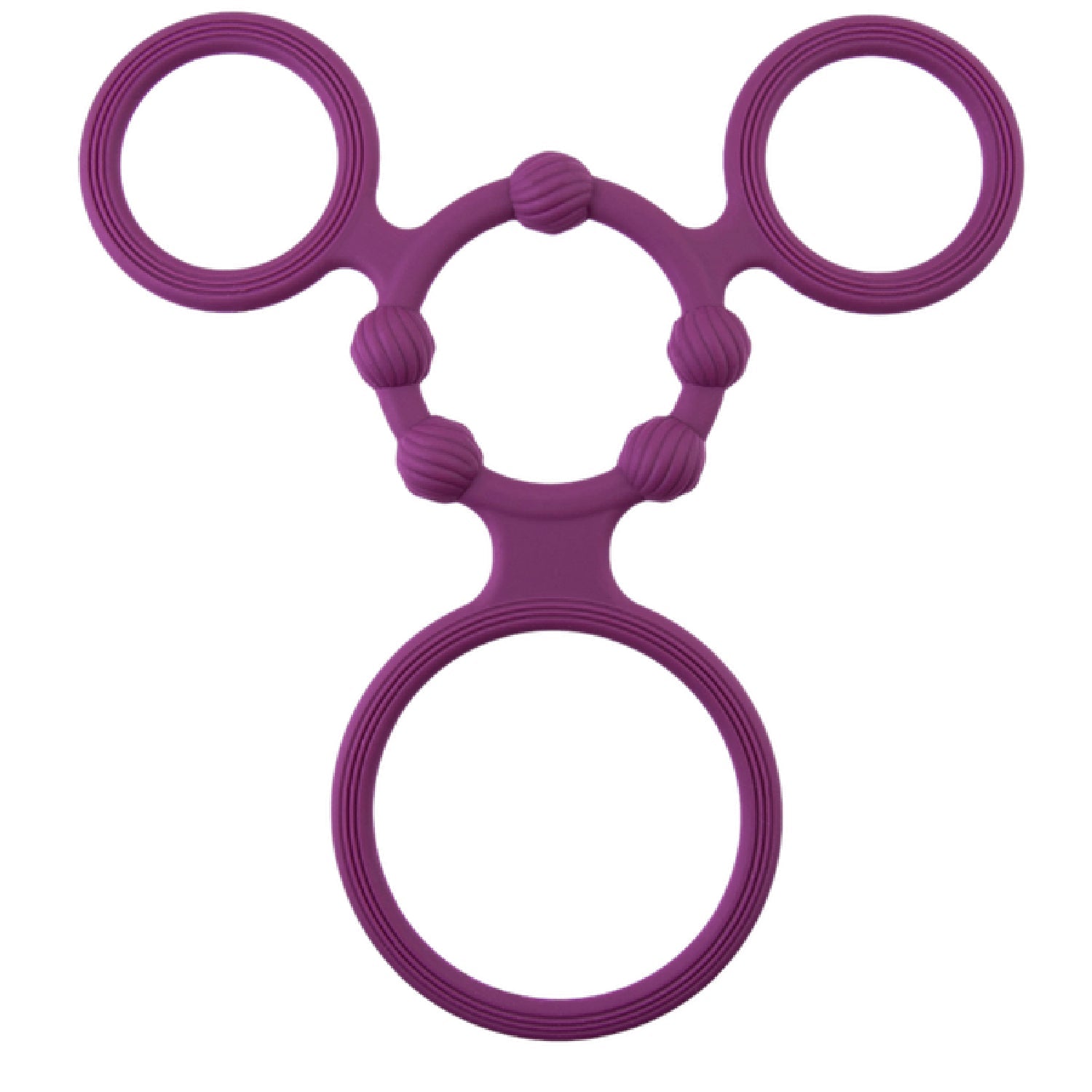 Triple Ring With Ball Stretcher – Stretchy Durable Silicone Ball Stretcher > Sex Toys For Men >