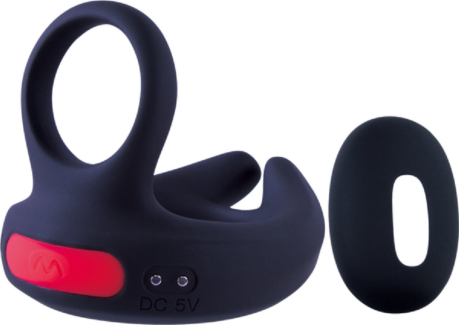 Dual Motor Cock Ring with Scrotal Stimulator – Rechargeable Splashproof Silicone Toy > Cock Ring > Vibrating Main image