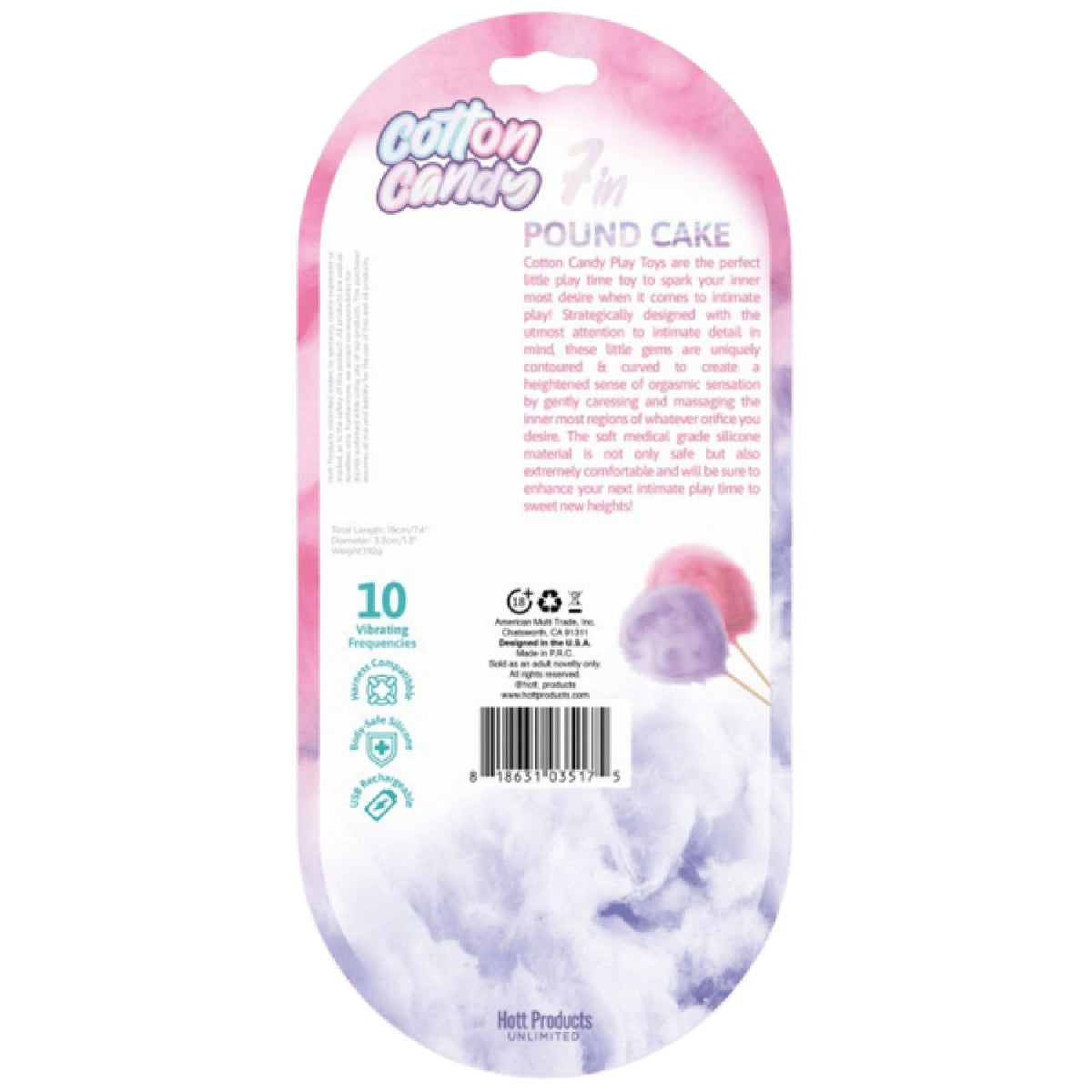 Poundcake Cotton Candy – Medical-Grade Silicone Customizable Vibration Vibrator > Novelties > Candy & Edible Items