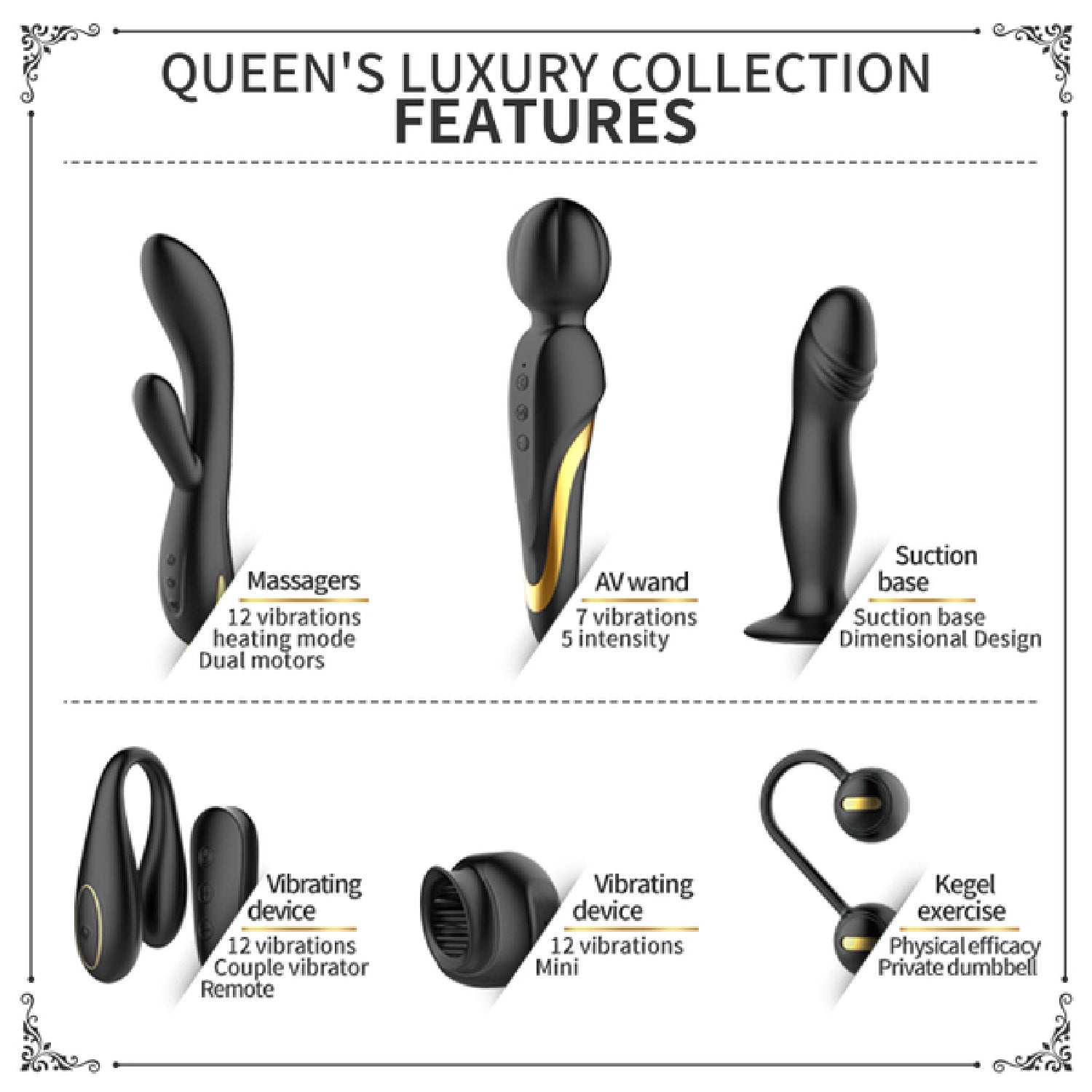 Mini Queen's Luxury Collection (Black) > Sex Toys > Couples Toys