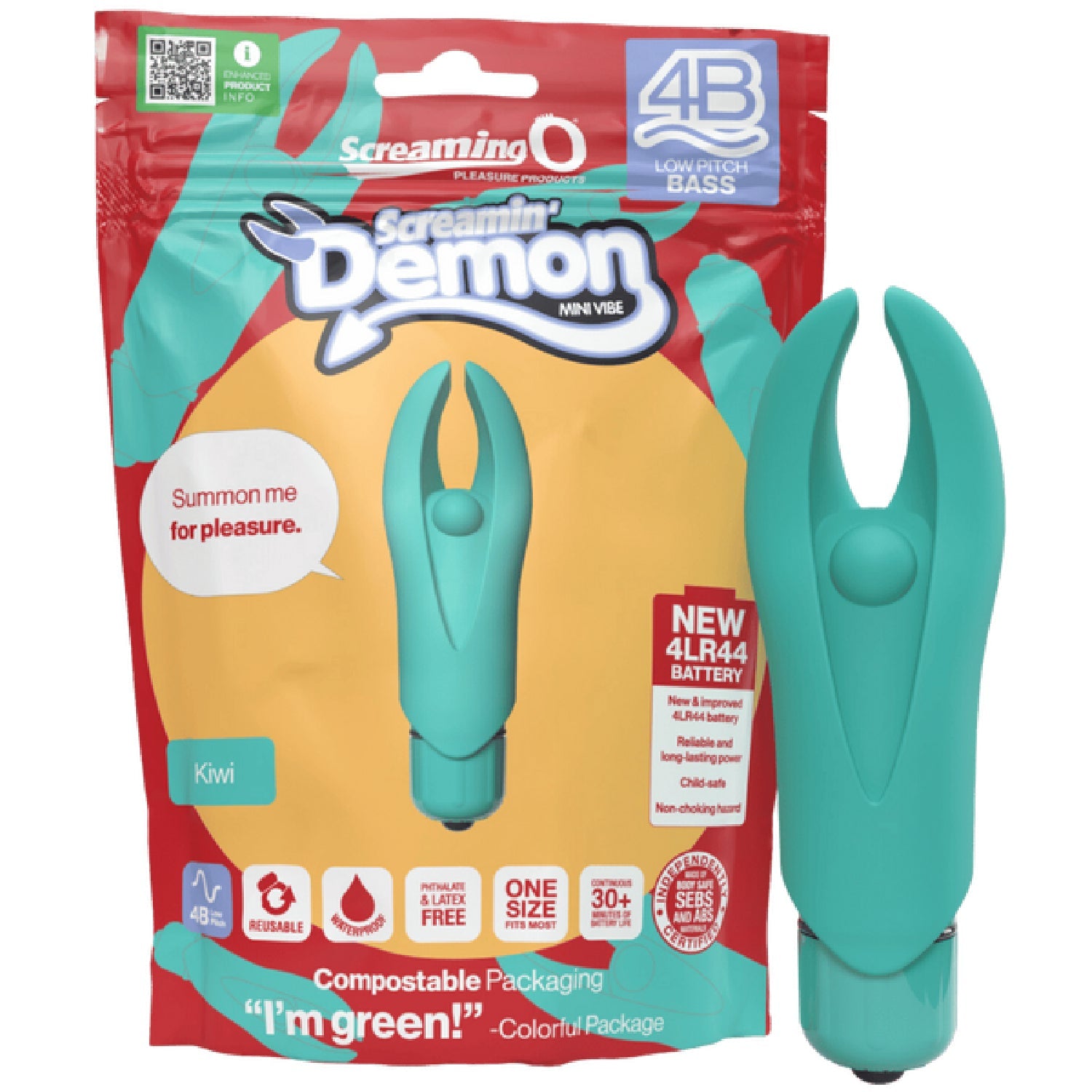 Demon 4B Low Pitch Bass – Deep-Rumbling 5-Speed Vibrator with Silicone Horns > Vibrators > Mini Vibrators