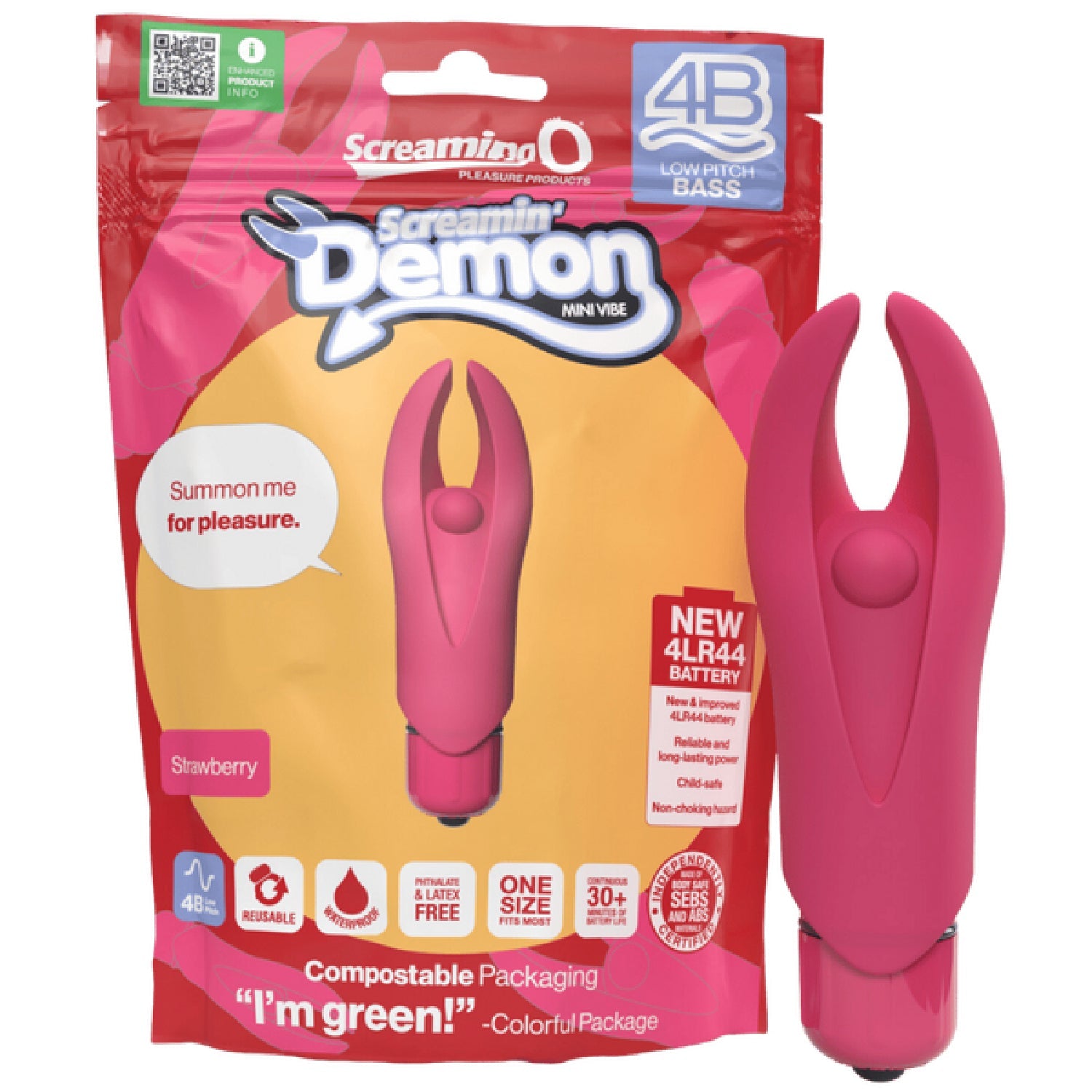 Demon 4B Low Pitch Bass – Deep-Rumbling 5-Speed Vibrator with Silicone Horns > Vibrators > Mini Vibrators