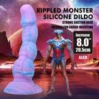 Alien 8 Inch Monster Dildo – Ribbed Texture with Suction Base > Dildos > Fantasy