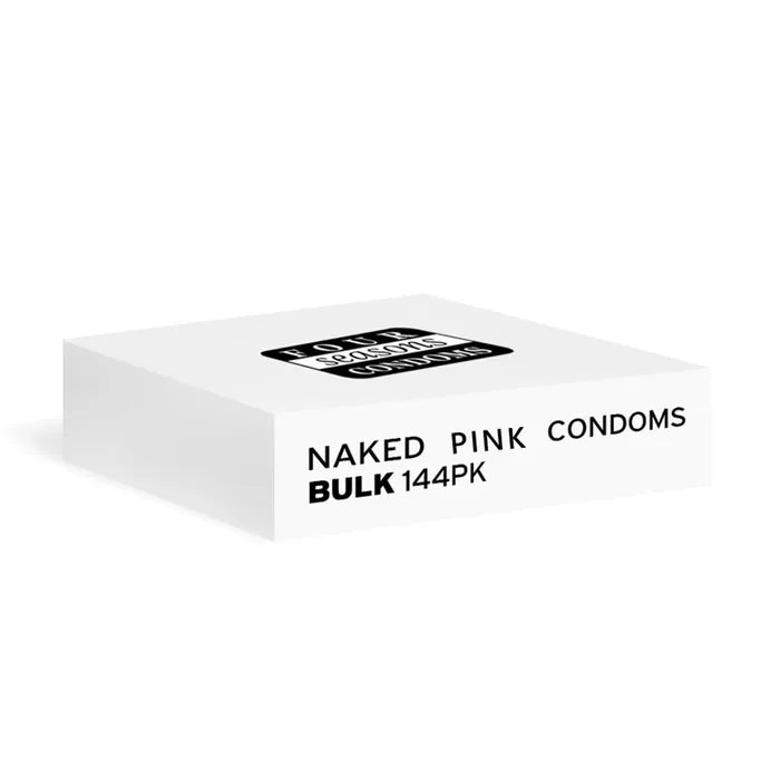 Four Seasons Naked Pink (Lubricated 54mm) Condoms Bulk Box of 144 – Condom Secondary image