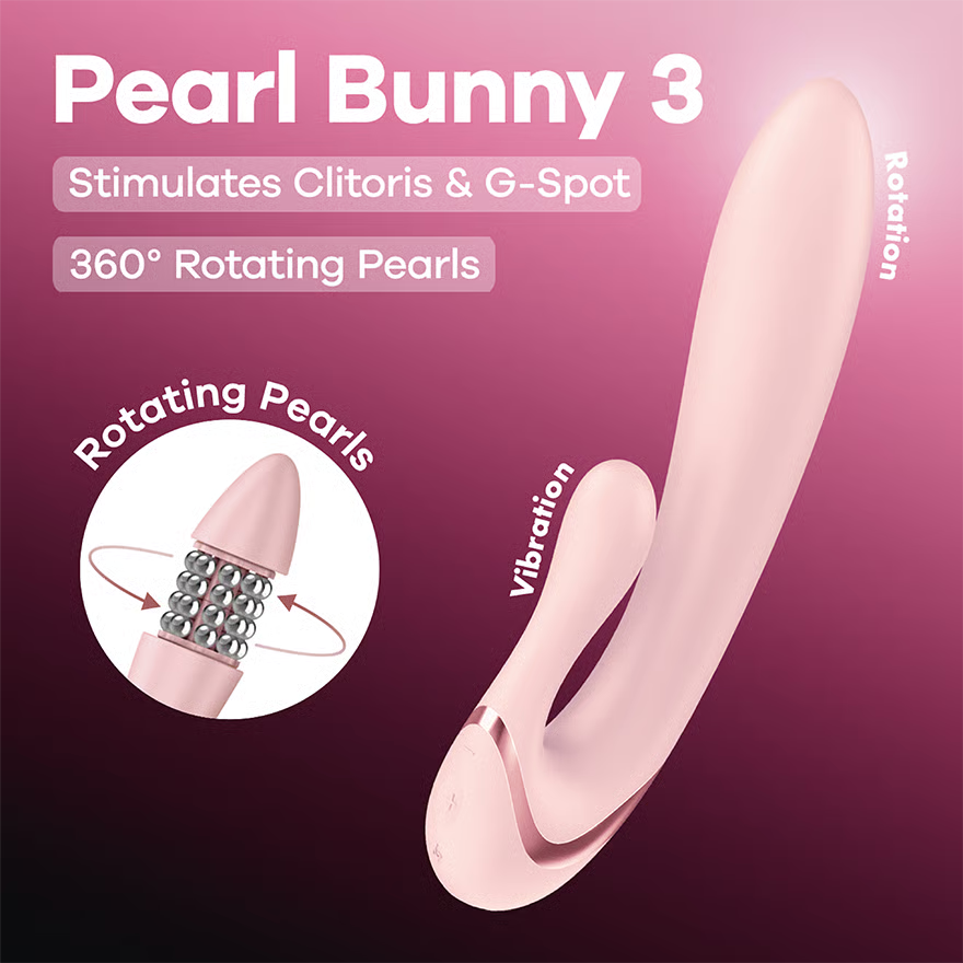 Satisfyer Pearl Bunny 3 (Rose) – Dual-Action G-Spot and Clitoral Vibrator > Sex Toys For Ladies > G-Spot Vibrators