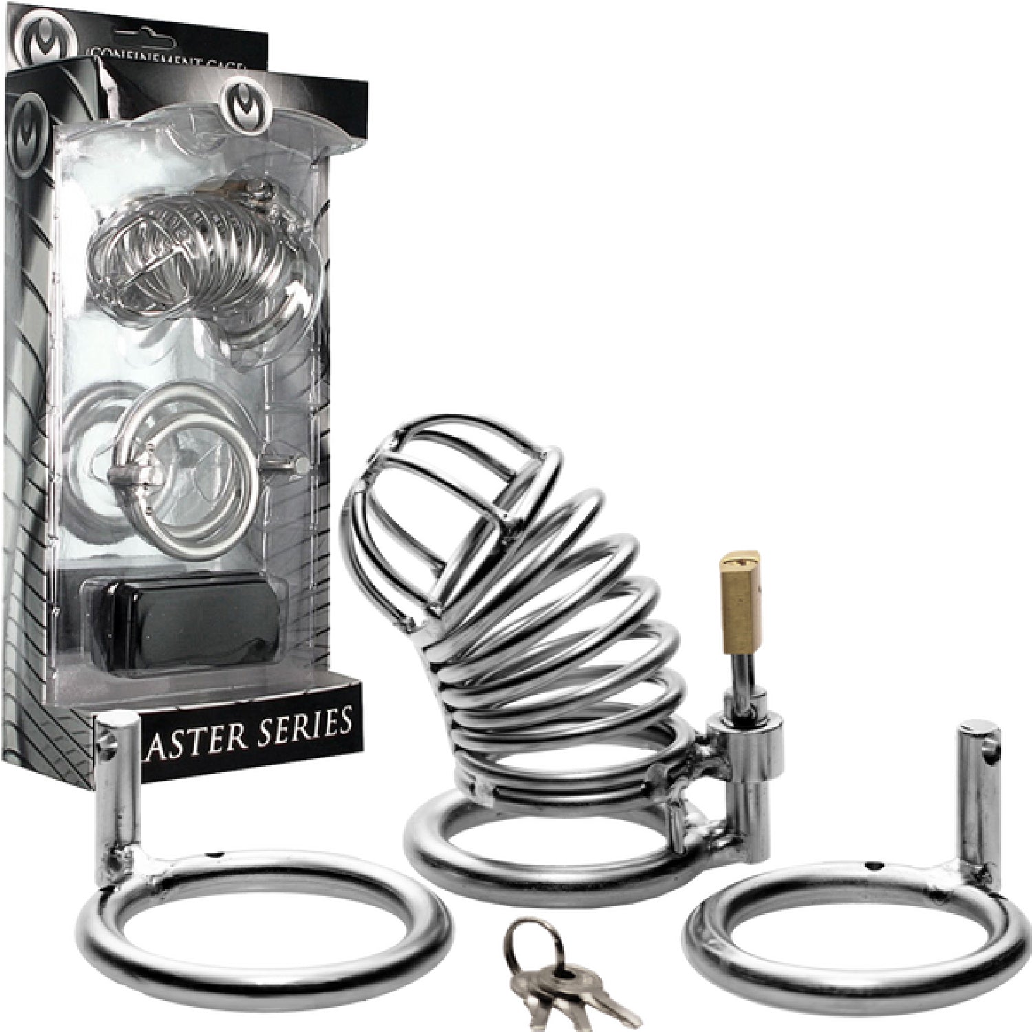 The Jail House Chastity Device – Male Locking Cage Chastity Device with Three Ring Sizes > Bondage Gear > Male Chastity Main image