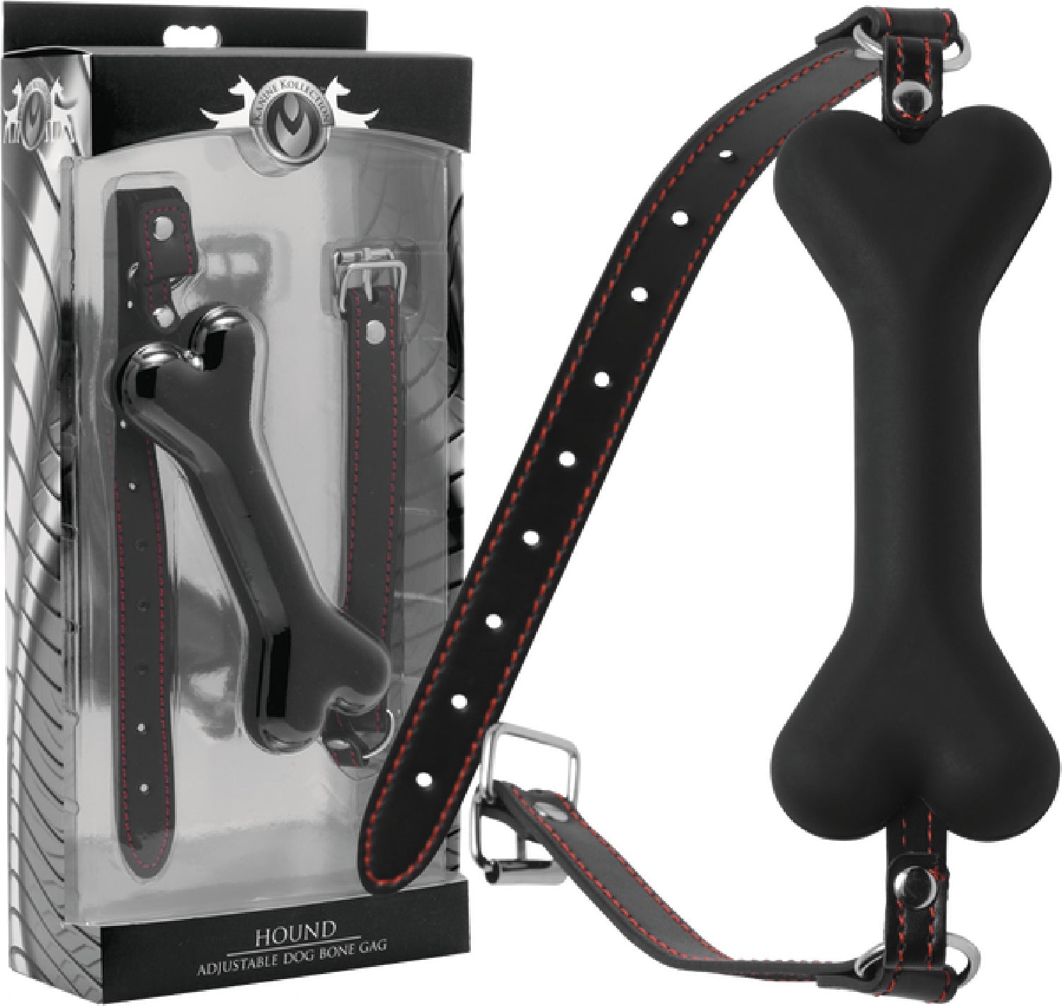 Hound Adjustable Dog Bone Gag – Silicone Bit Gag > Bondage Gear > Gags and Bits Main image