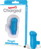Charged Fing O Rechargeable Mini Finger Vibrator with Vooom Technology Silicone and ABS > Vibrators > Finger Vibrators