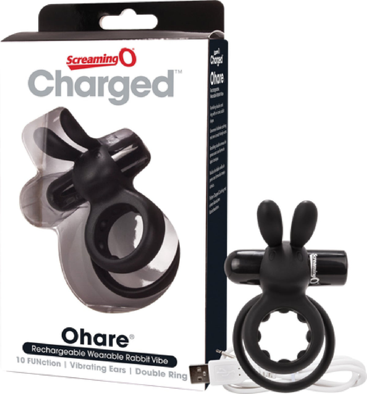 Charged Ohare Rechargeable Double Cock Ring True Silicone – Couples' Intimacy Vibrator > Sex Toys > Couples Toys