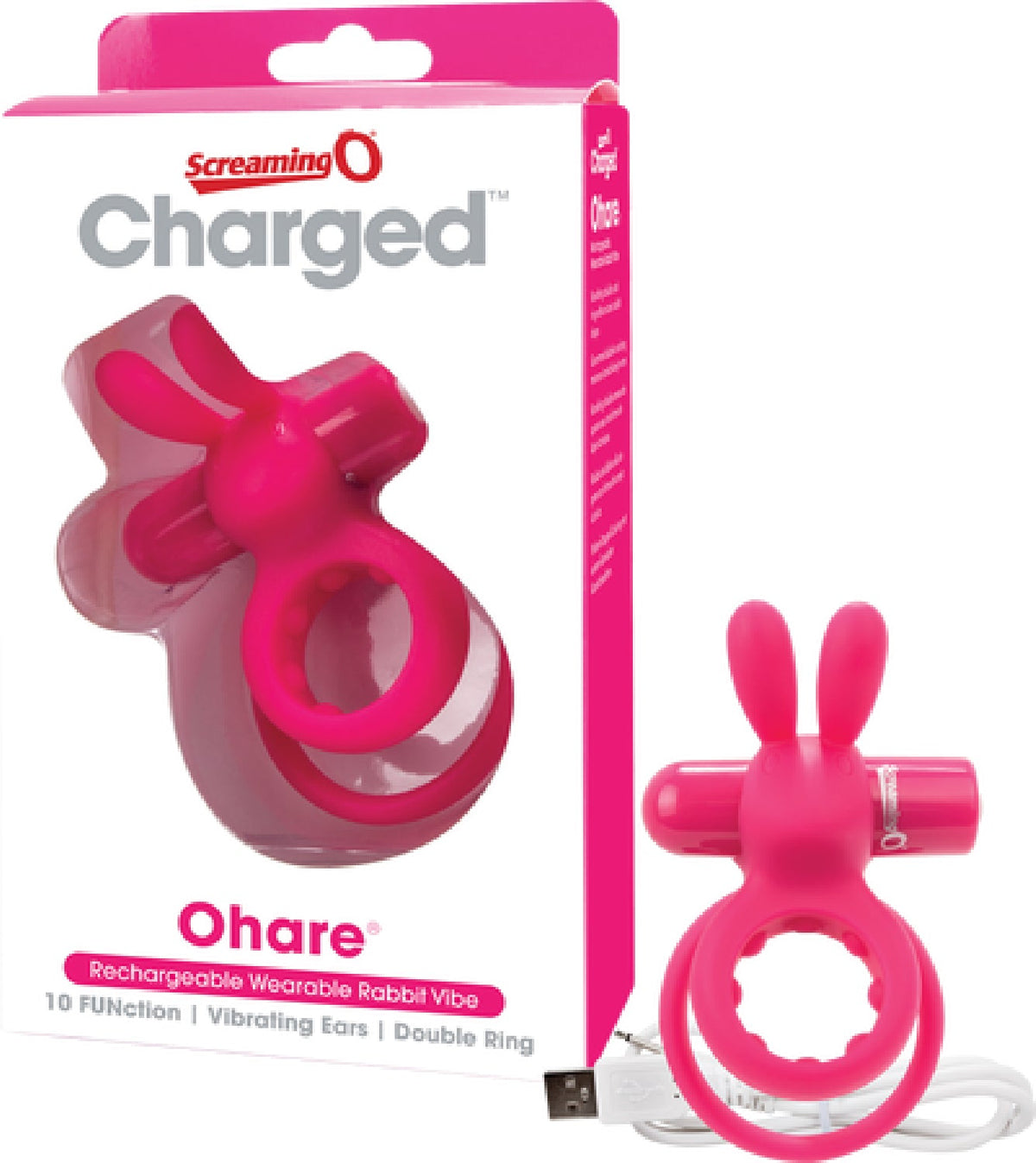 Charged Ohare Rechargeable Double Cock Ring True Silicone – Couples' Intimacy Vibrator > Sex Toys > Couples Toys