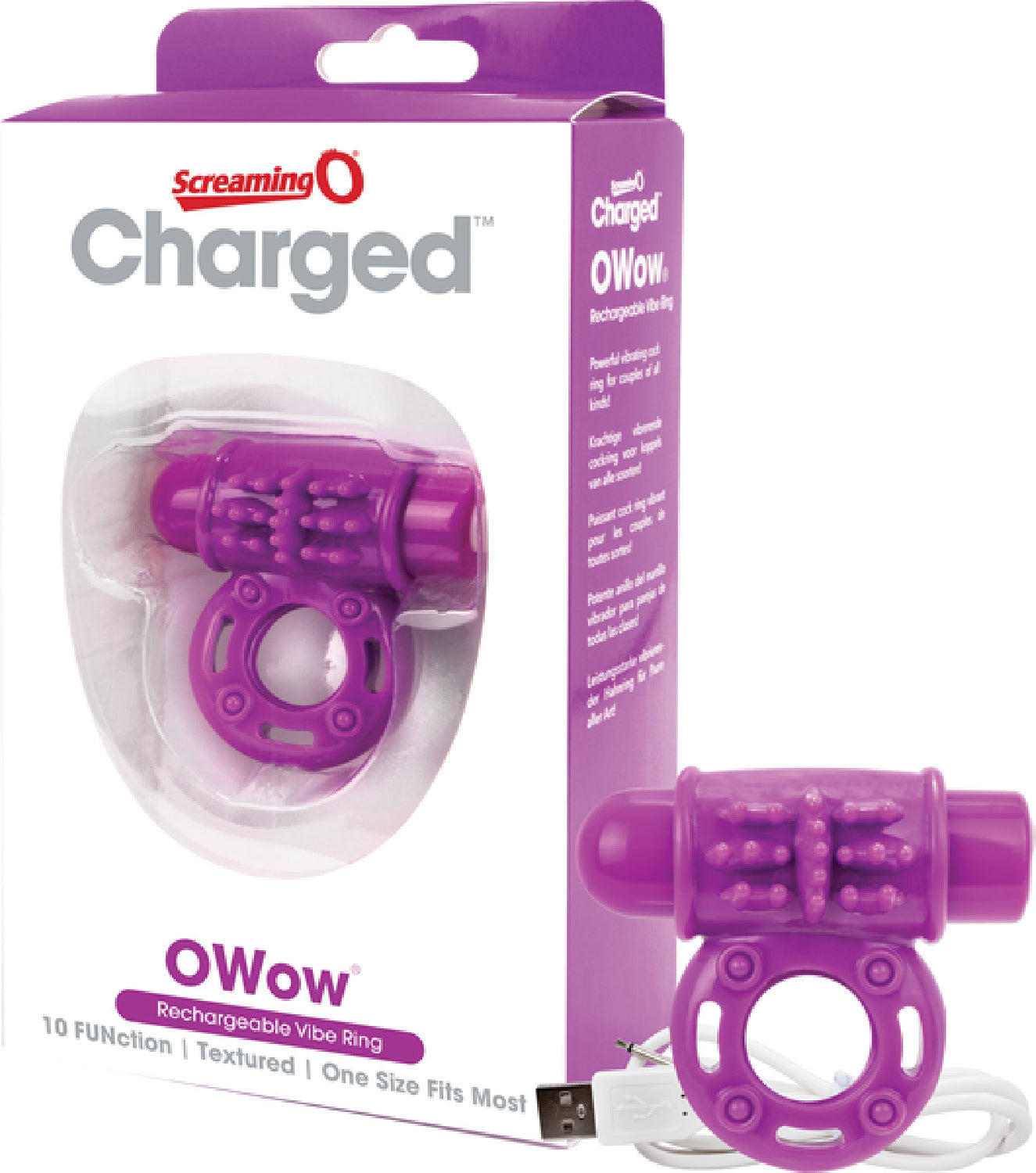 O Wow Ring Rechargeable Vibrating Cock Ring with 10 Vibration Functions SEBS Material > Cock Ring > Vibrating