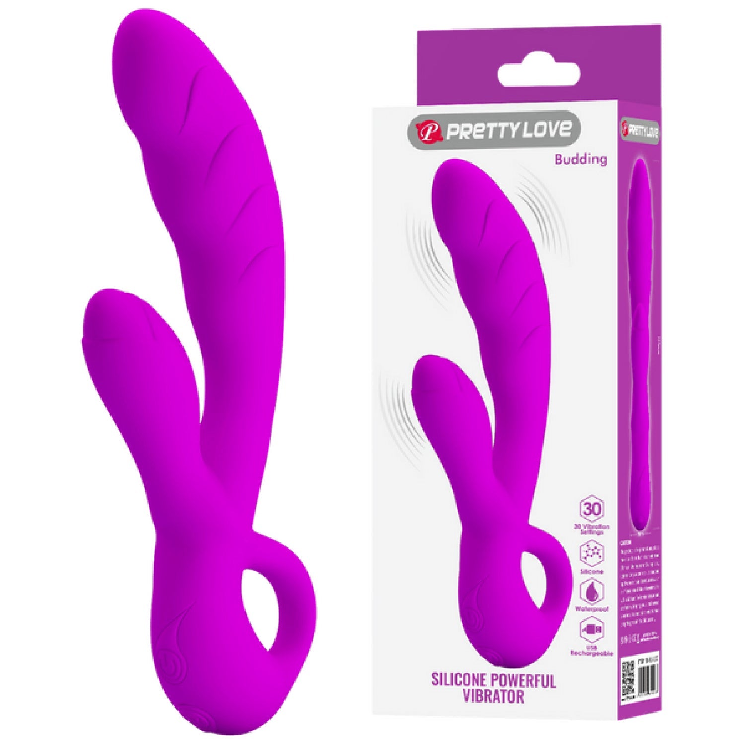 Pretty Love Budding – Silicone Powerful Vibrator with Rabbit Clitoral Stimulator > Vibrators > Ladies > Rabbit Multi