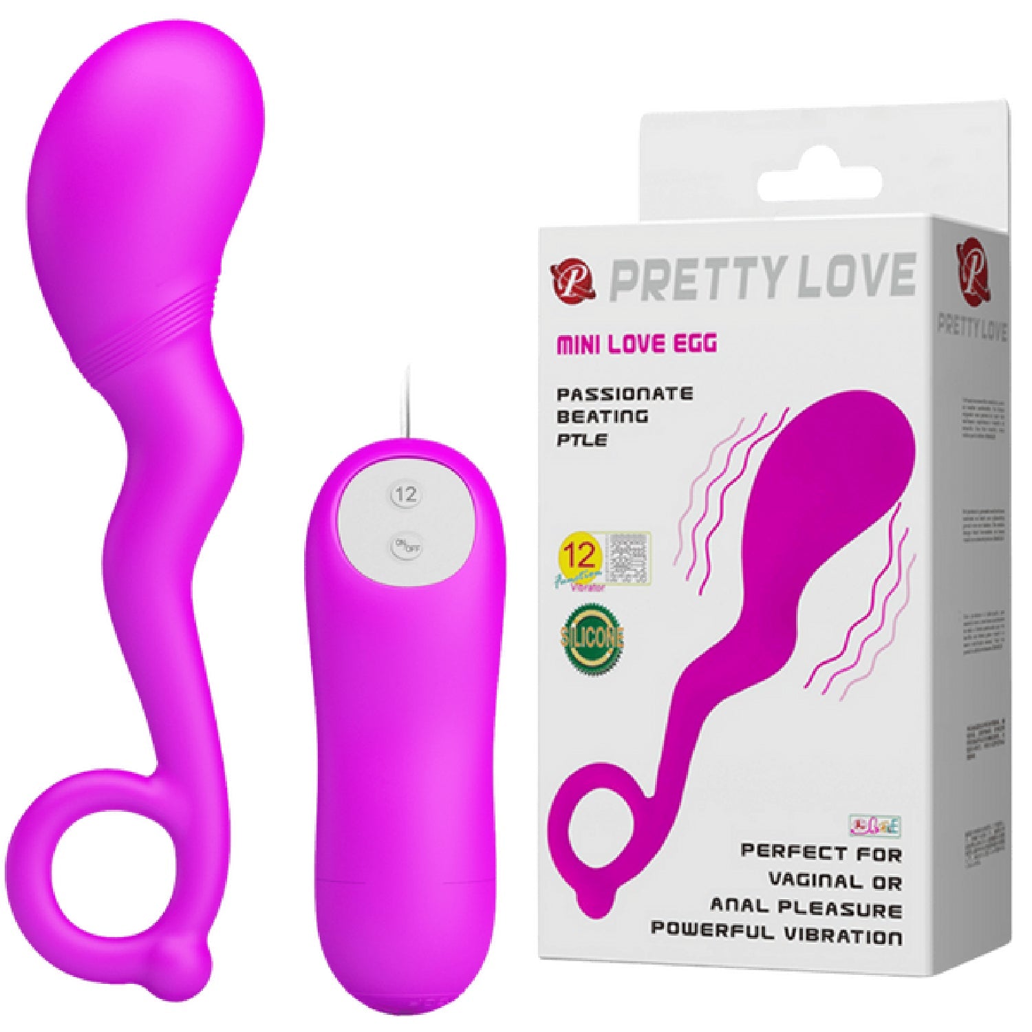 Elowen Vibrating Egg – Waterproof Silicone Massaging Bullet Vibrator with 12 Functions > Sex Toys For Ladies > Vibrating Eggs Main image
