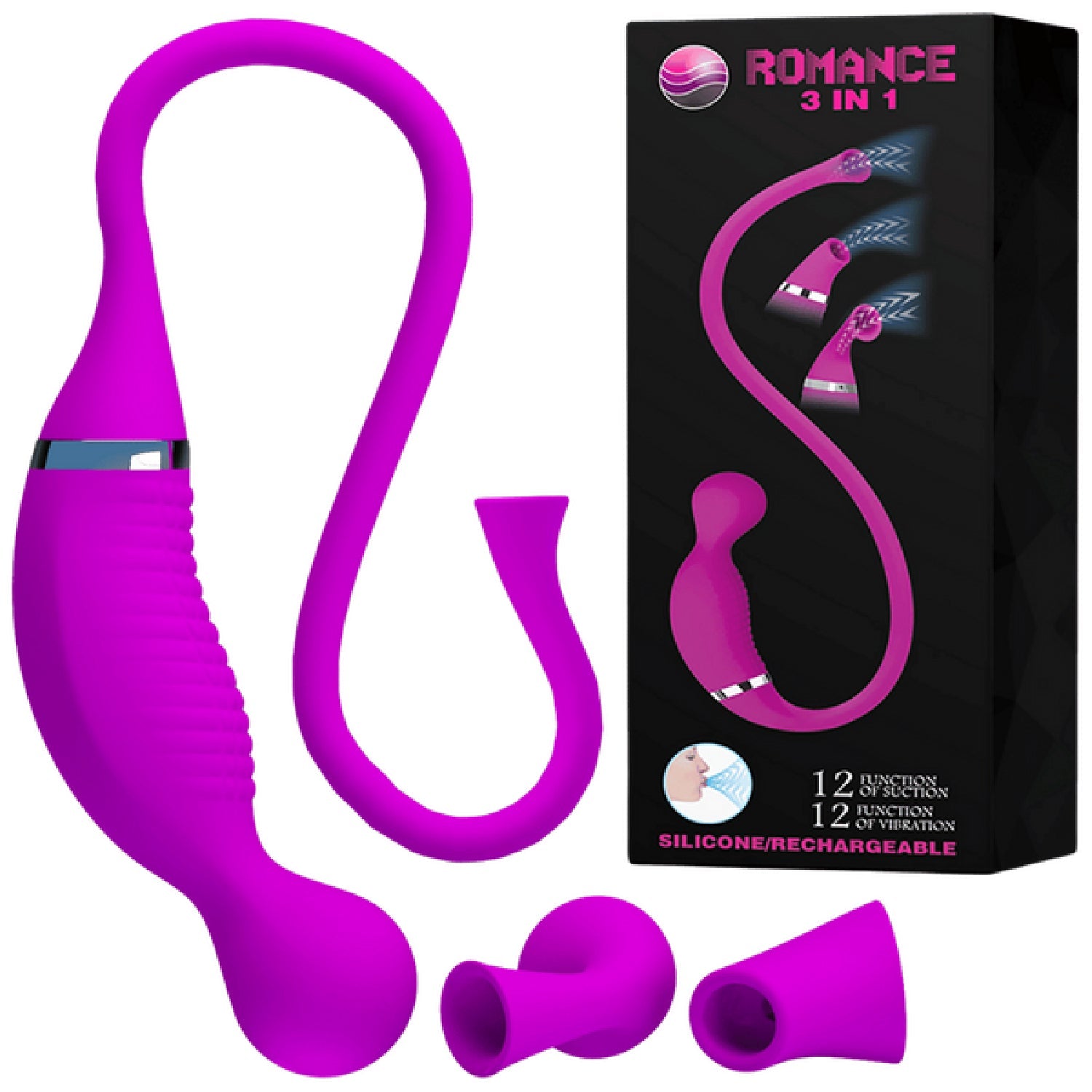 Rechargeable Romance 3in1 – Rechargeable 3in1 Vibrator Secondary image