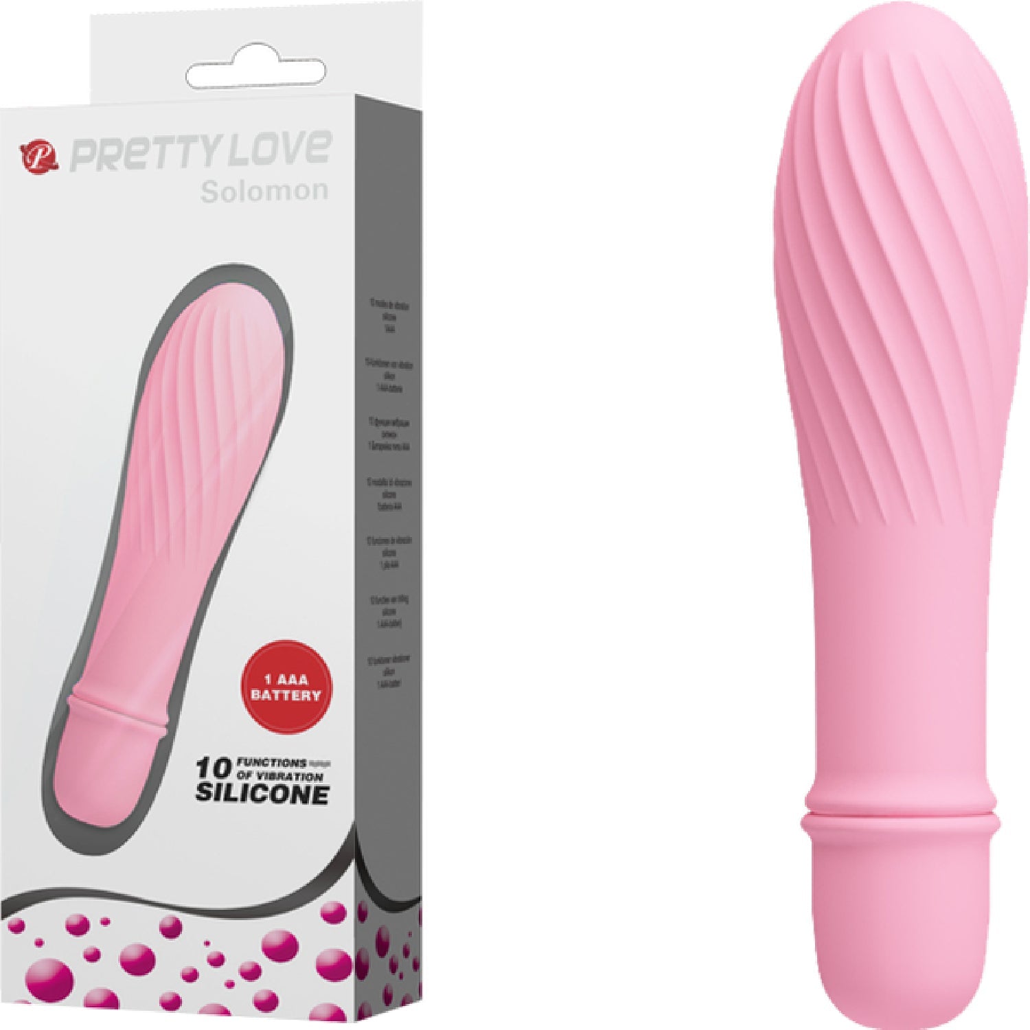 Solomon Mini Vibrator – Silicone Small Vibrator with Swirl Tip > Vibrators > Mini Vibrators