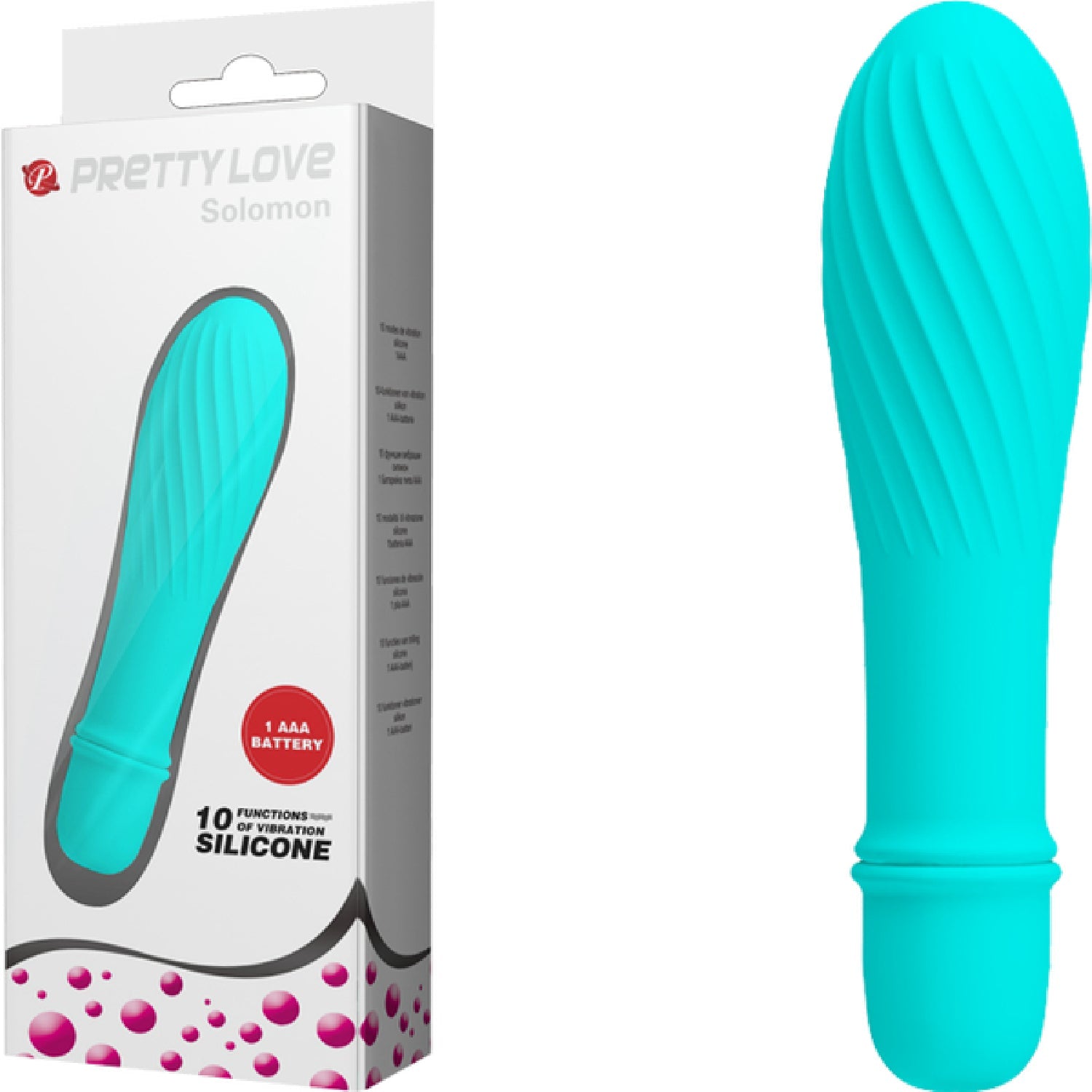Solomon Mini Vibrator – Silicone Small Vibrator with Swirl Tip > Vibrators > Mini Vibrators