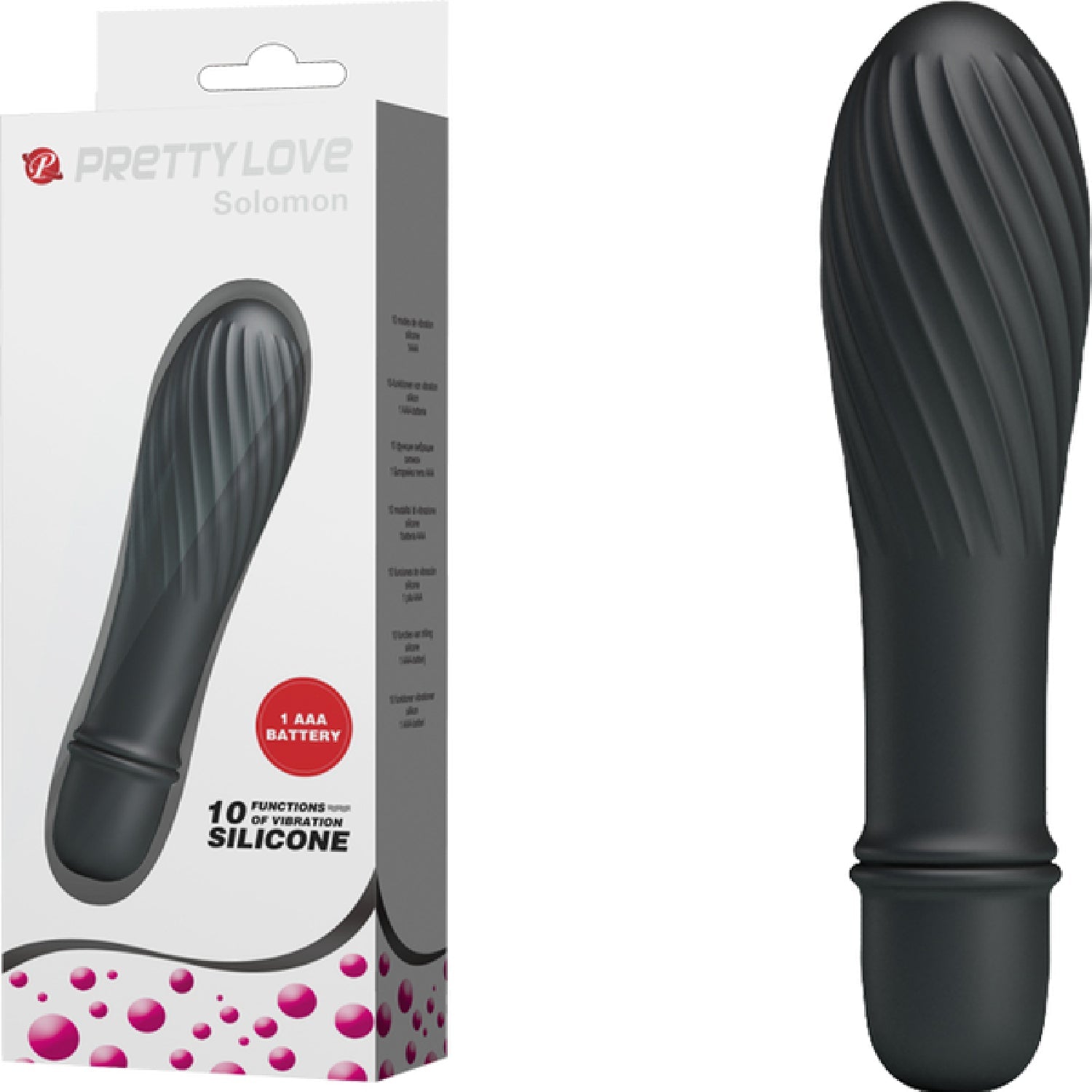 Solomon Mini Vibrator – Silicone Small Vibrator with Swirl Tip > Vibrators > Mini Vibrators