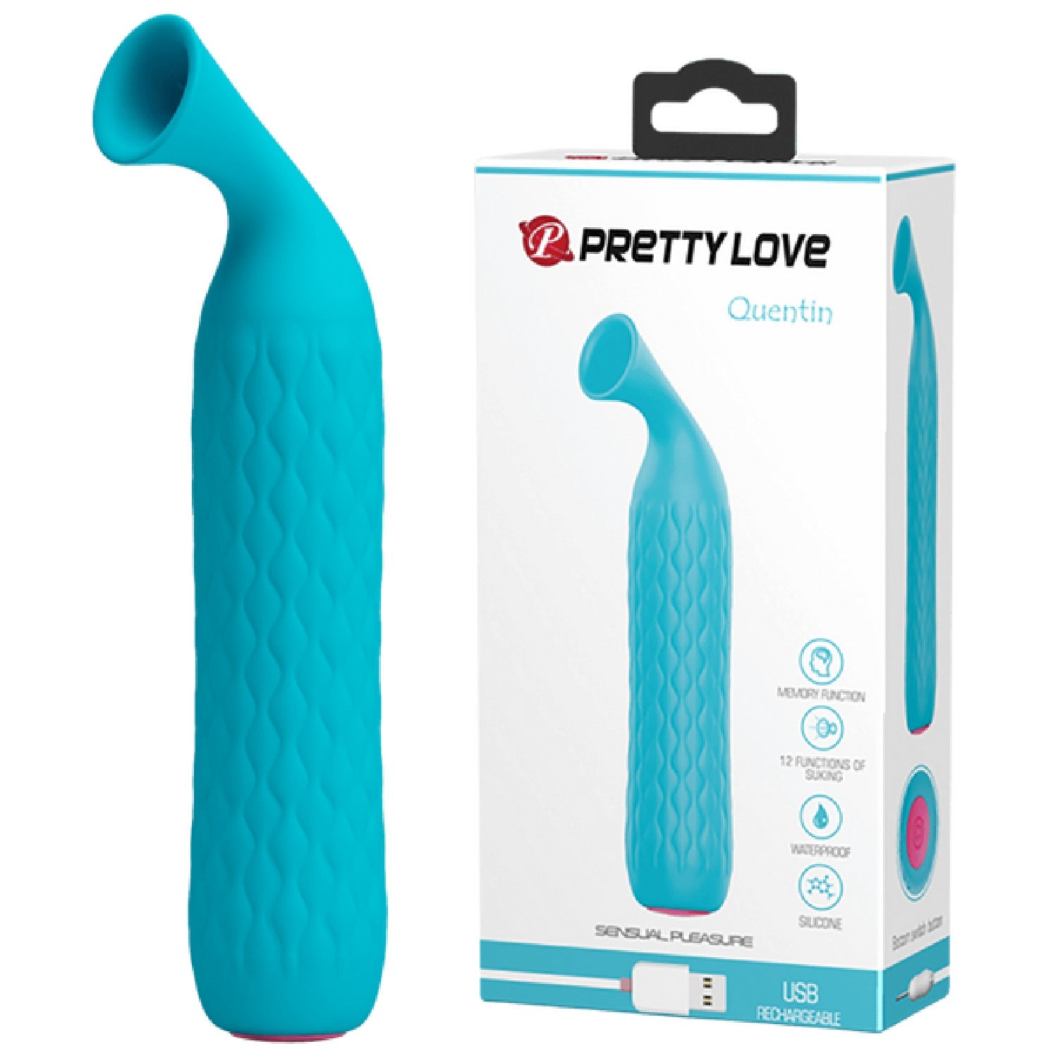 Rechargeable Quentin – 12 Suction Modes Clitoral Stimulator Made of Medical Silicone Secondary image