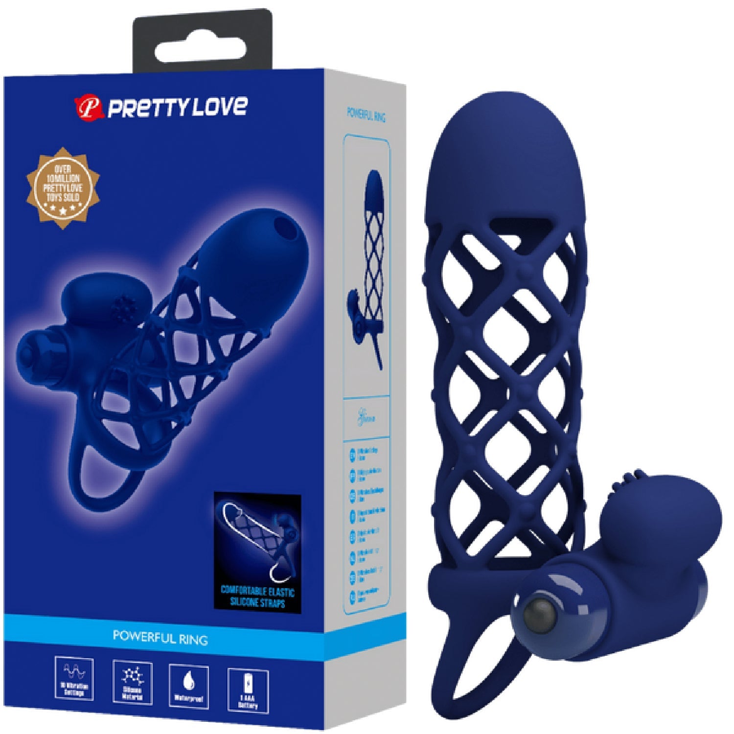 Giann 10 Function Vibrating Cock Sleeve – Firm Grip Vibrating Sleeve > Sex Toys > Couples Toys Main image