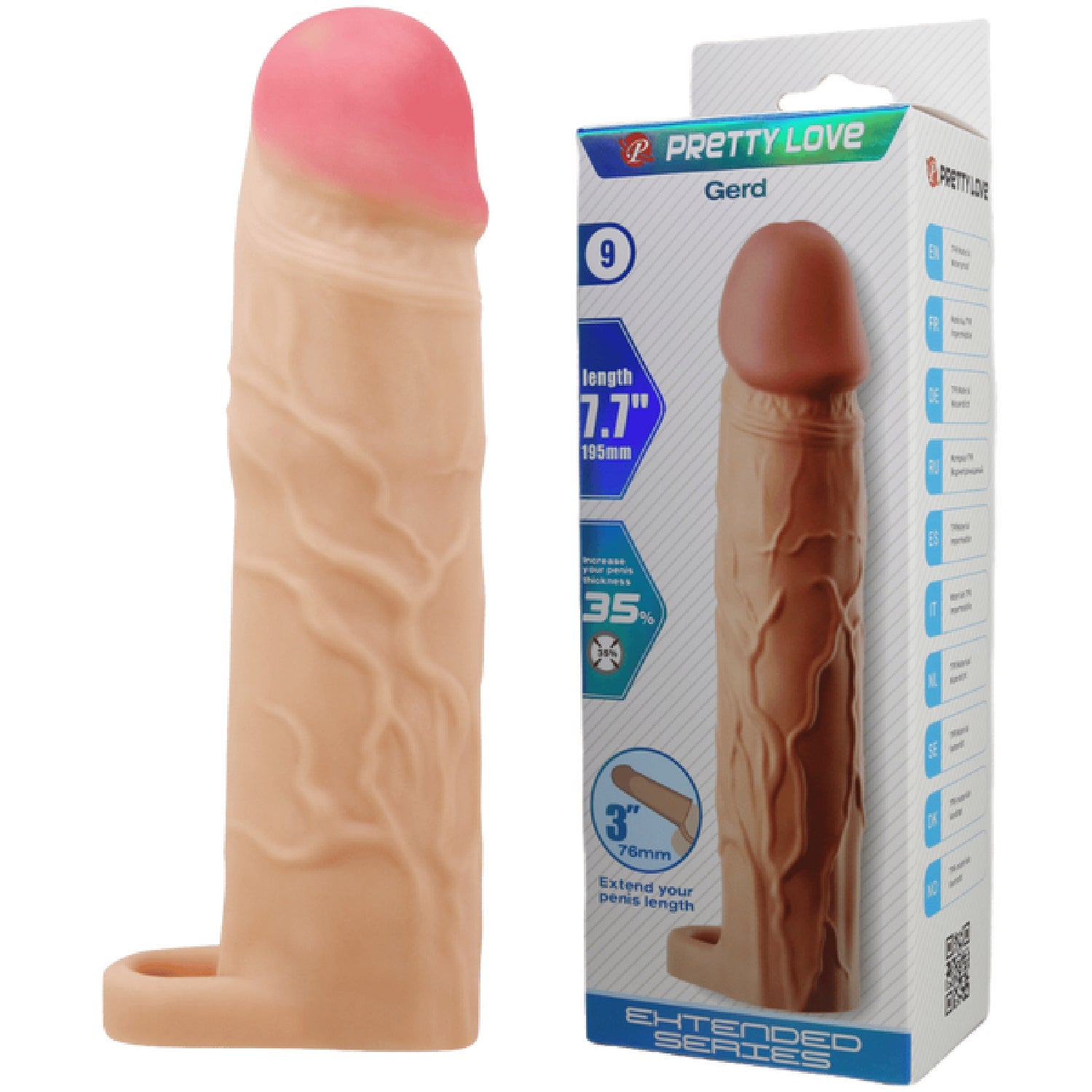 Gerd 7.7 Inch Penis Sleeve – Realistic Extension Sleeve > Sex Toys For Men > Penis Sleeves Main image