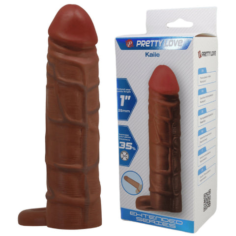 Kaile 7 Inch Stretchy Shaft Cock Sleeve With Ball Ring Penis Sheath > Sex Toys For Men > Penis Sleeves