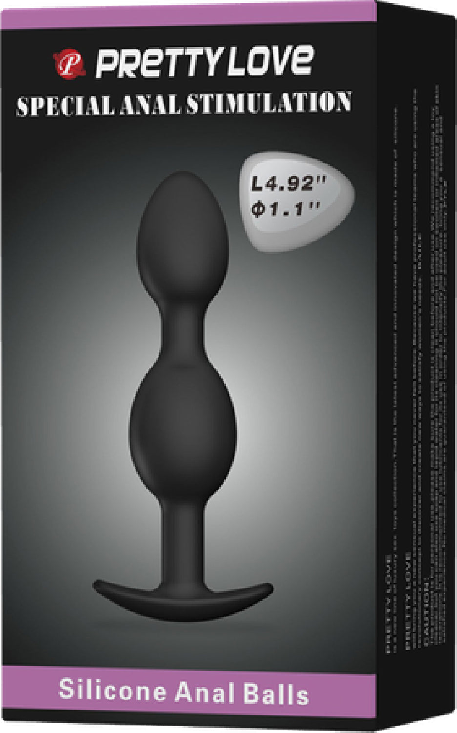 Pretty Love Silicone Anal Balls – 4.92 Inch Silicone Anal Toy Secondary image
