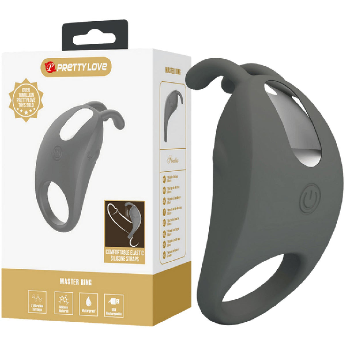 Stratus Rechargeable Silicone Cock Ring – Silicone Cock Ring > Cock Ring > Vibrating