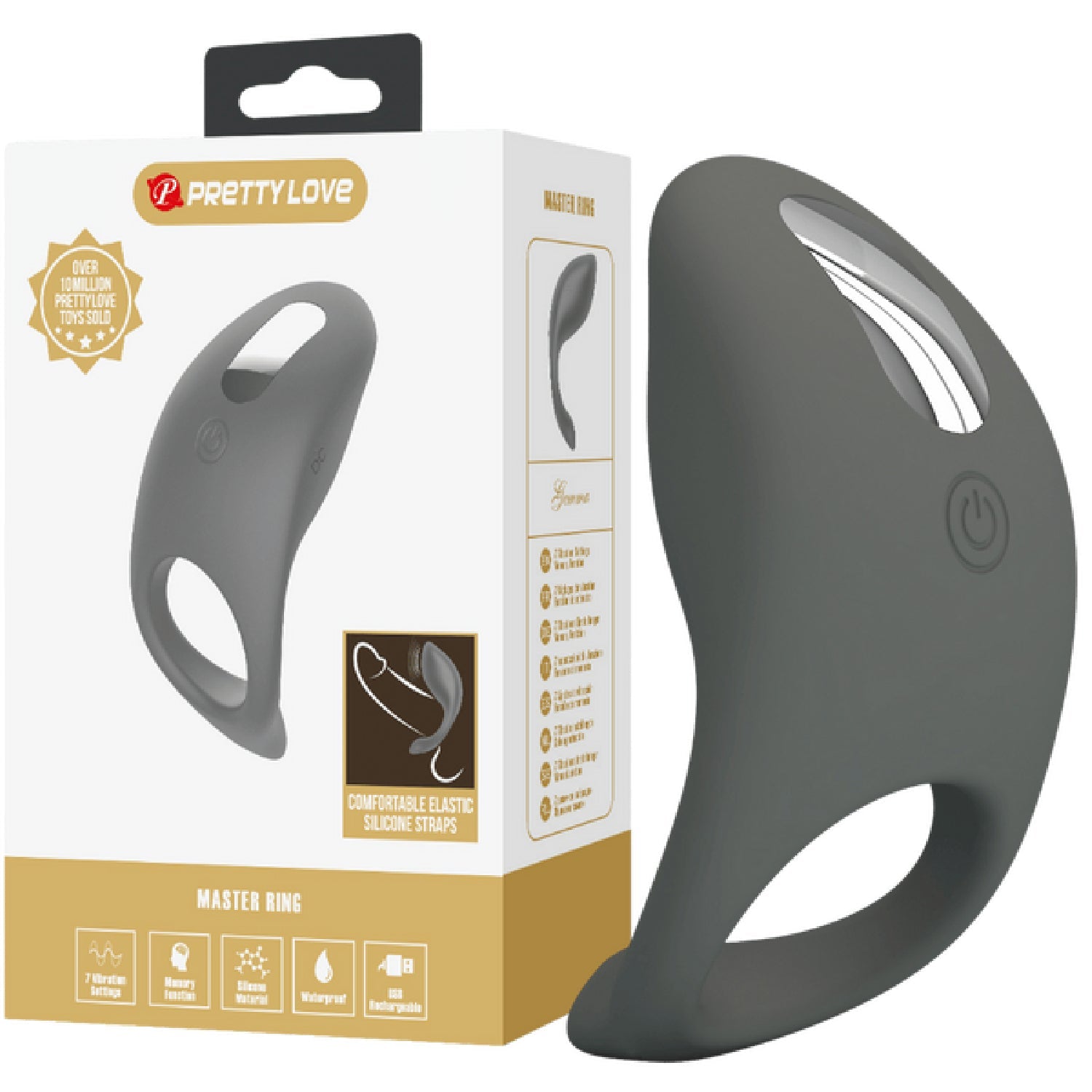 Gemma Rechargeable Silicone Cock Ring – Stretchable Smooth Cock Ring > Cock Ring > Vibrating