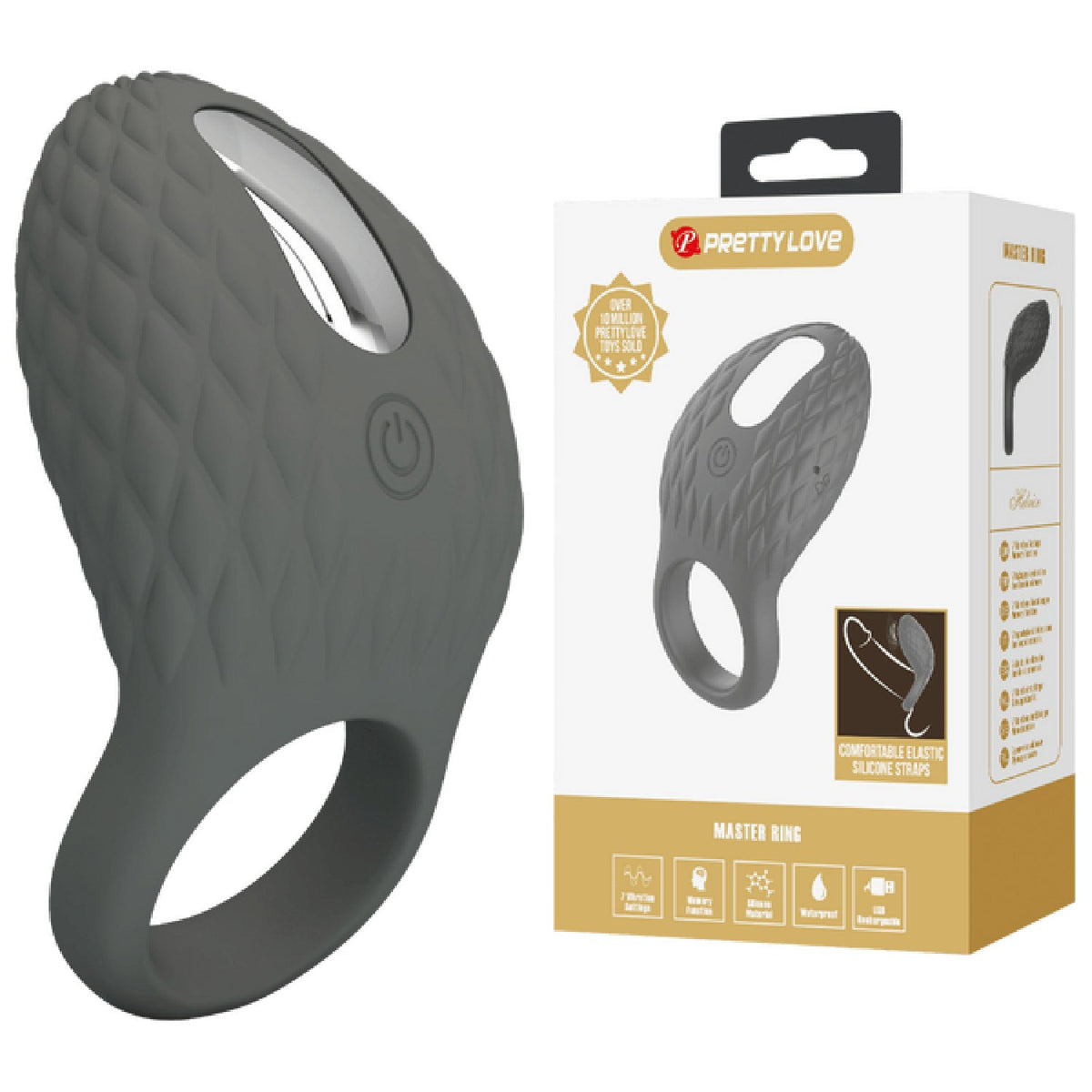 Helious Silicone 7 Function Rechargeable Vibrating Cock Ring > Cock Ring > Vibrating