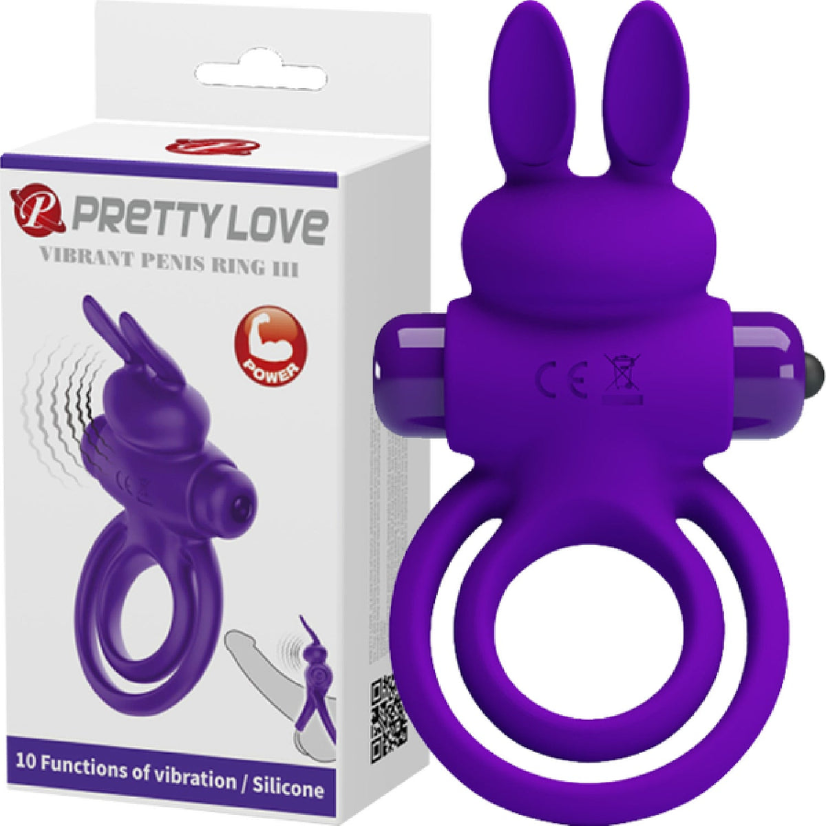 Vibrant 3.82 Inch Penis Ring III – Silicone Rabbit Cock Ring Vibrator > Sex Toys > Couples Toys