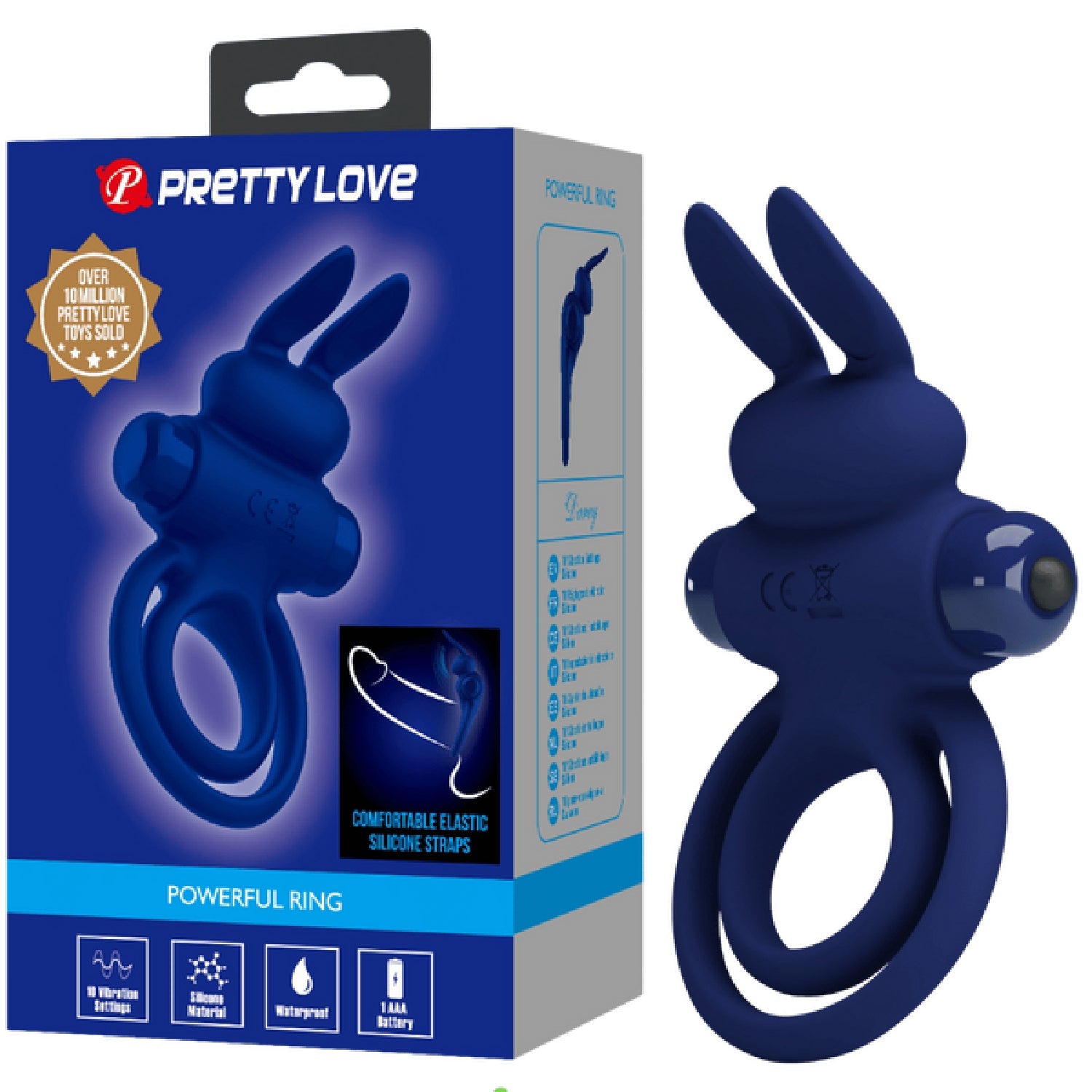 Darey Rabbit Cock Ring – Silicone Vibrating Cock Ring > Sex Toys > Couples Toys Main image