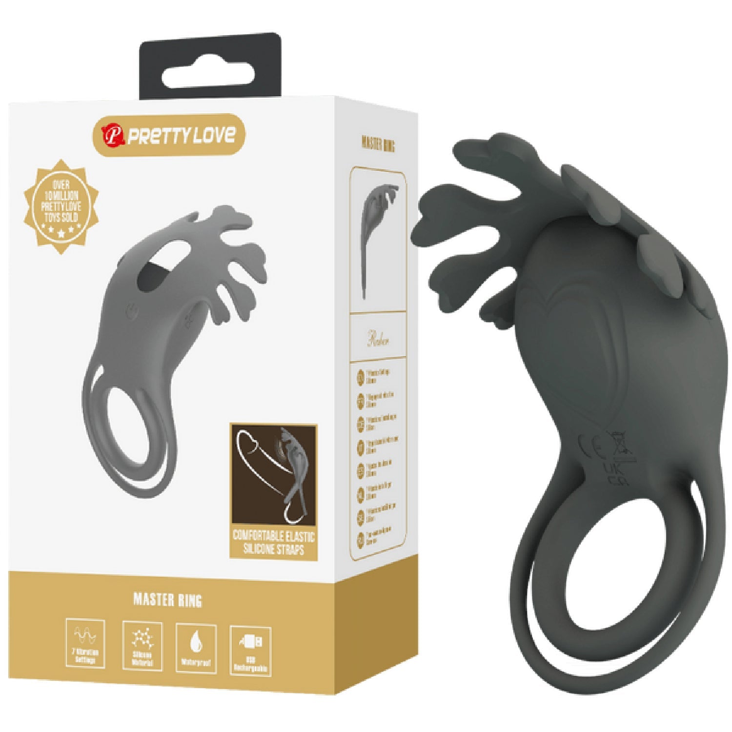 Pretty Love Ruben – Rechargeable 7 Function Vibrating Cock Ring > Cock Ring > Vibrating Main image