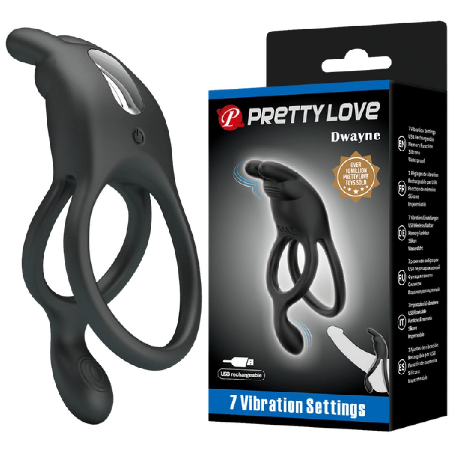 Seth Rechargeable Silicone Vibrating Cock Ring – Powerful Motor, Body-Safe Material, Adjustable Fit Secondary image