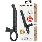 Tatum Cock Ring with Anal Probe – Silicone 10 Frequency Vibrating Cock Ring > Anal Range > Anal Probes