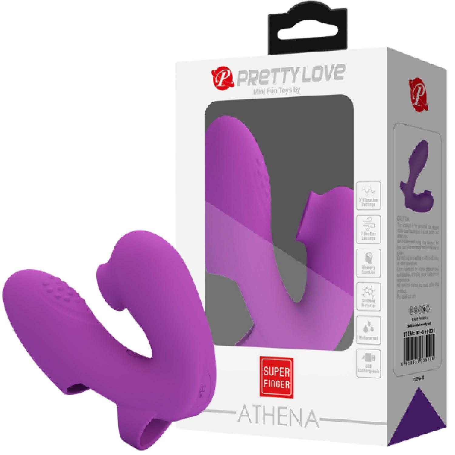 Rechargeable Athena – Silicone Finger Vibrator with 7 Vibration and Tapping Modes Secondary image