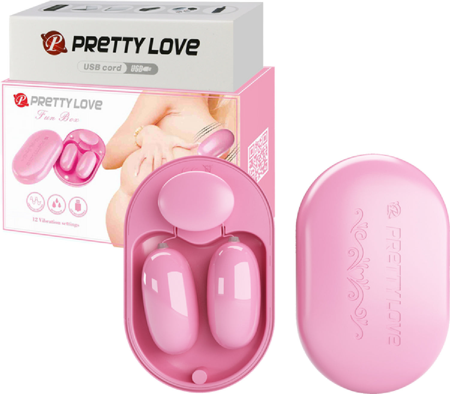 Dual Vibrating Bullet Fun Box – Rechargeable Waterproof Vibrator with 12 Vibration Settings > Vibrators > Mini Vibrators Main image