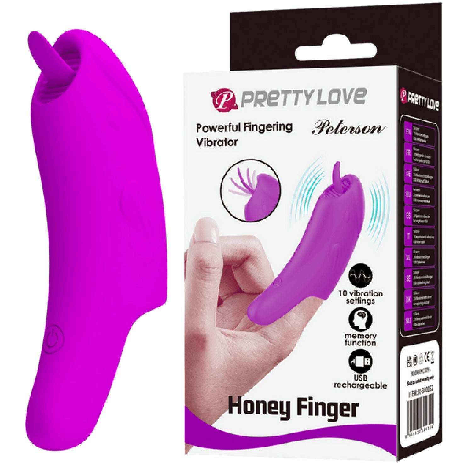 Peterson Rechargeable Honey Finger – Luxury Silicone Finger Vibrator Secondary image