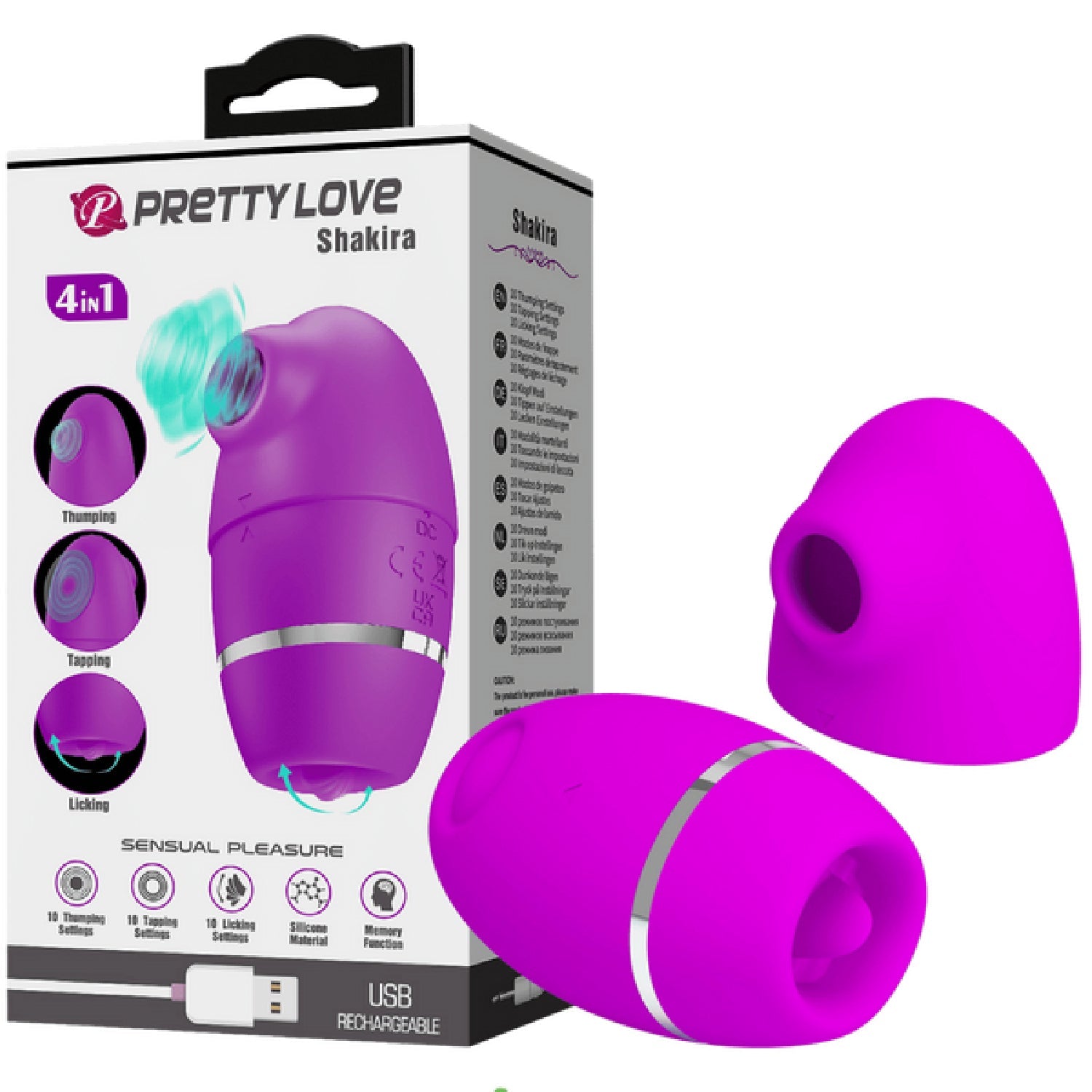 4in1 Thumping Shakira – 12 Function Silicone Vibrator Secondary image